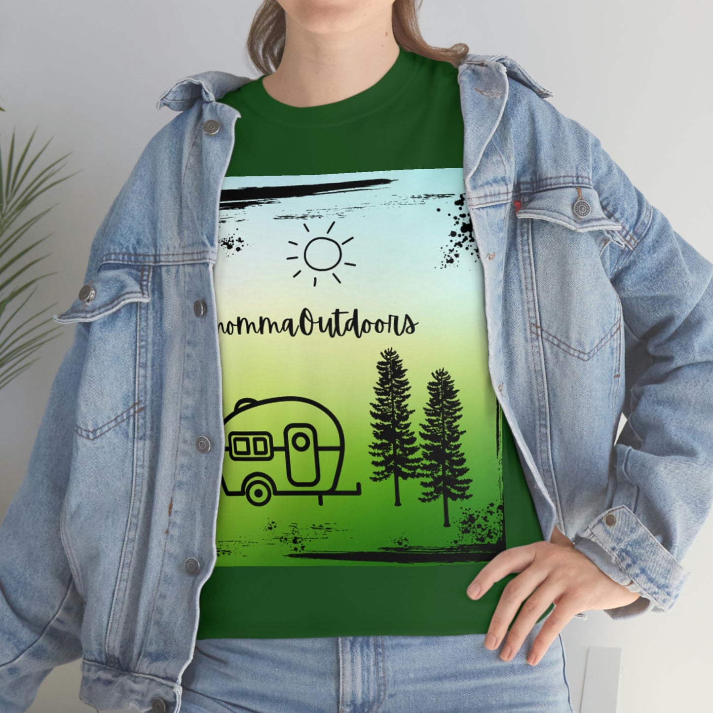 OldmommaOutdoors (Camping) Unisex Heavy Cotton Tee