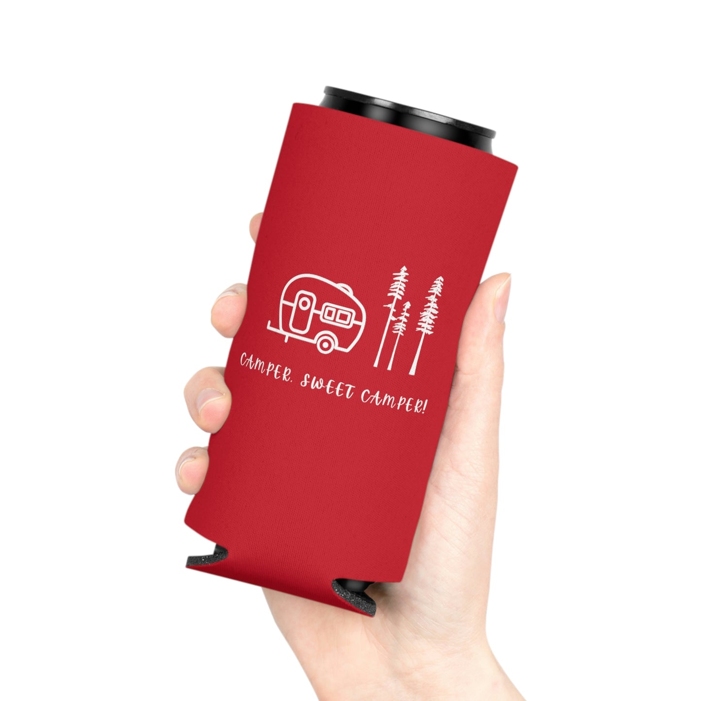 Camper, Sweet Camper Can Cooler, Red