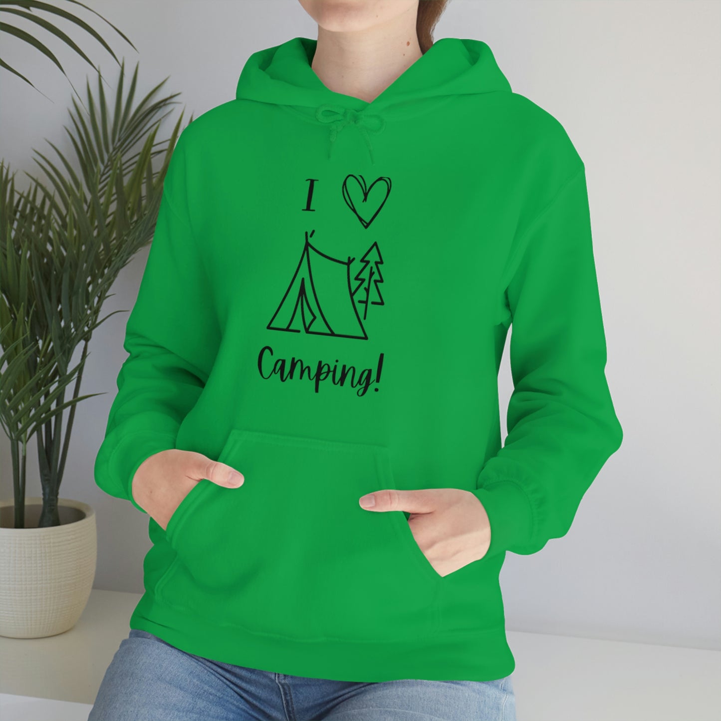 Camper, Sweet Camper Unisex Heavy Blend™ Hooded Sweatshirt, Black Lettering