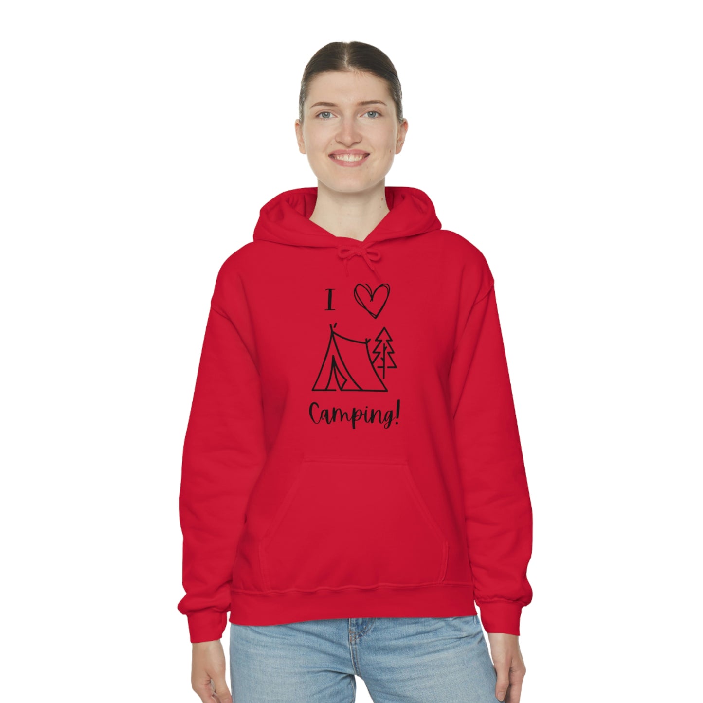 Camper, Sweet Camper Unisex Heavy Blend™ Hooded Sweatshirt, Black Lettering