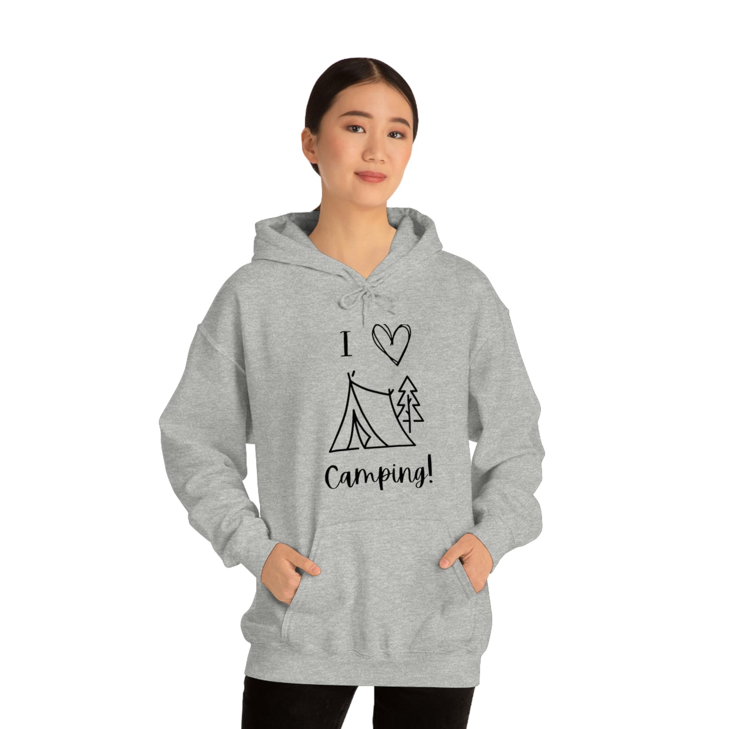 Camper, Sweet Camper Unisex Heavy Blend™ Hooded Sweatshirt, Black Lettering