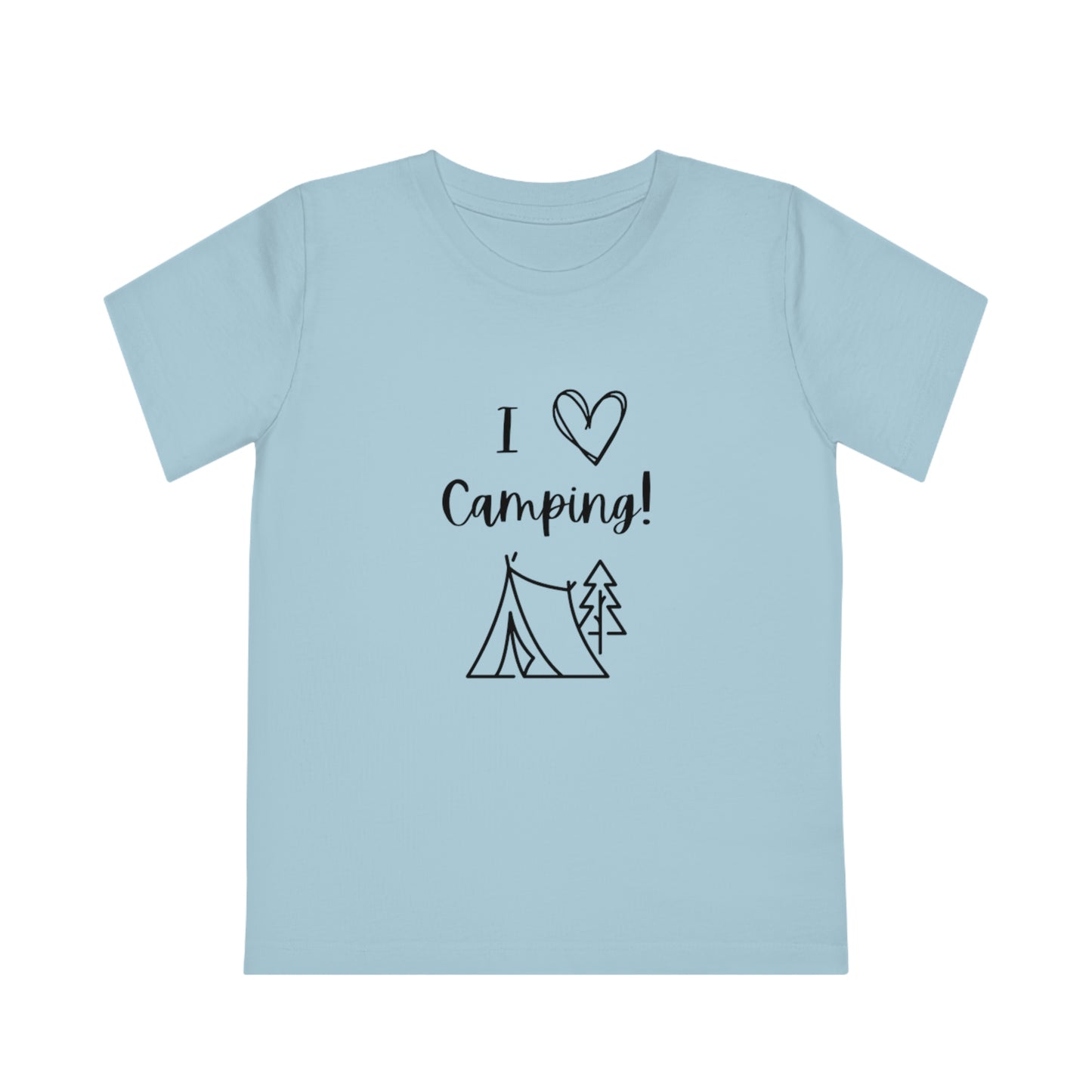 I "Heart" Camping Kids' Creator T-Shirt Black Lettering