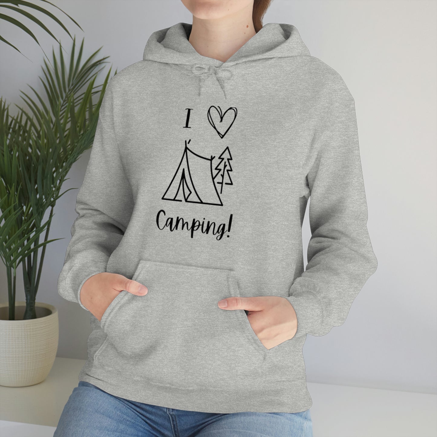 Camper, Sweet Camper Unisex Heavy Blend™ Hooded Sweatshirt, Black Lettering