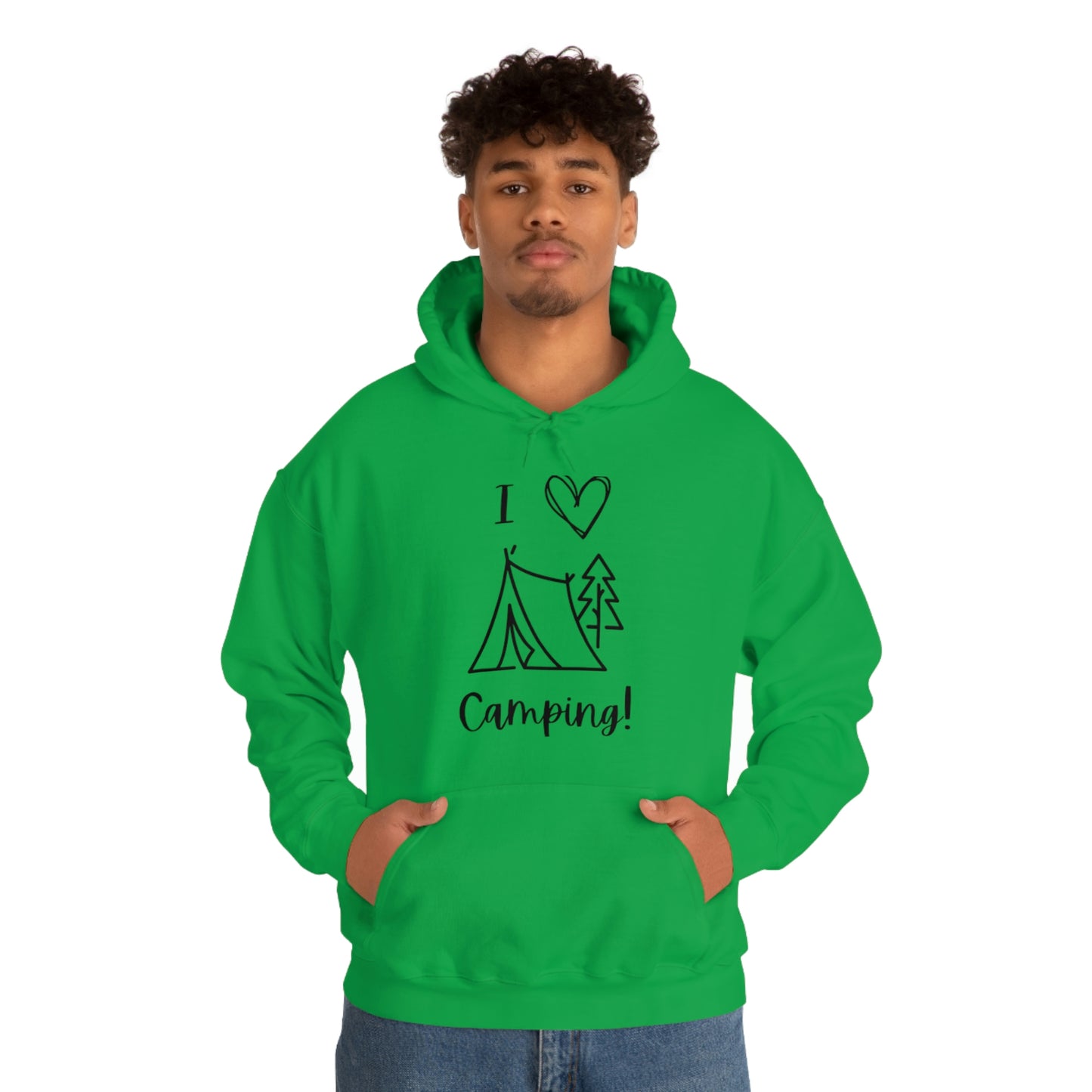 Camper, Sweet Camper Unisex Heavy Blend™ Hooded Sweatshirt, Black Lettering