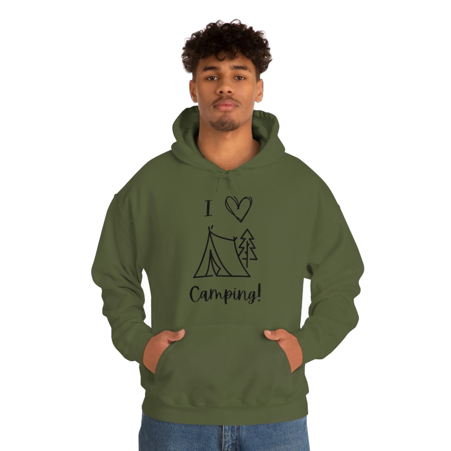 Camper, Sweet Camper Unisex Heavy Blend™ Hooded Sweatshirt, Black Lettering