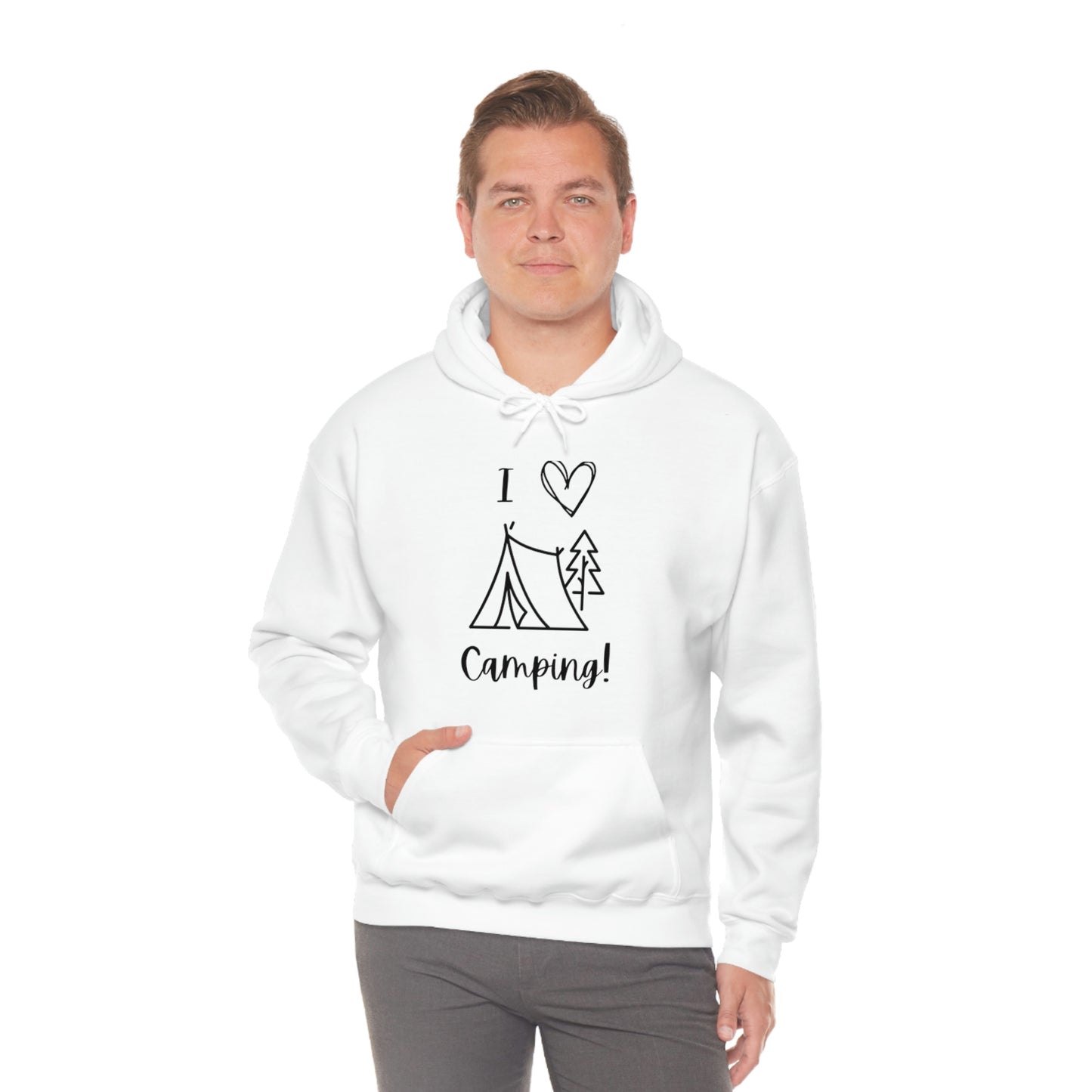 Camper, Sweet Camper Unisex Heavy Blend™ Hooded Sweatshirt, Black Lettering