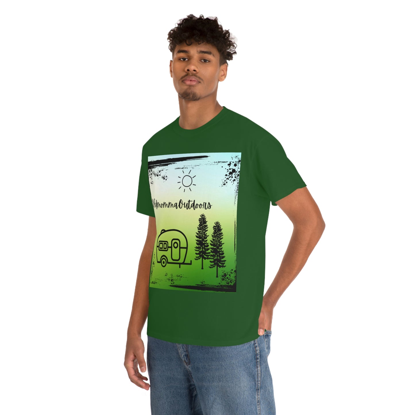 OldmommaOutdoors (Camping) Unisex Heavy Cotton Tee