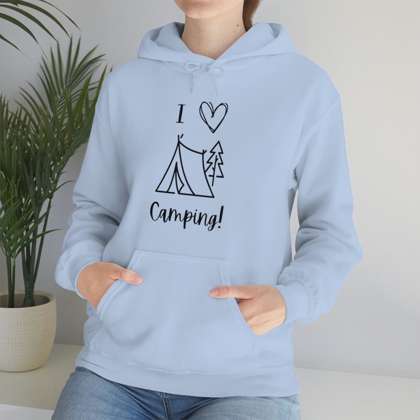 Camper, Sweet Camper Unisex Heavy Blend™ Hooded Sweatshirt, Black Lettering