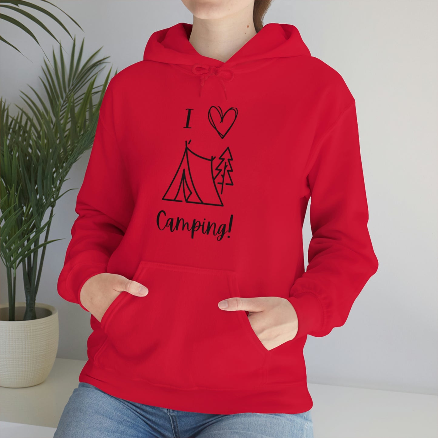 Camper, Sweet Camper Unisex Heavy Blend™ Hooded Sweatshirt, Black Lettering