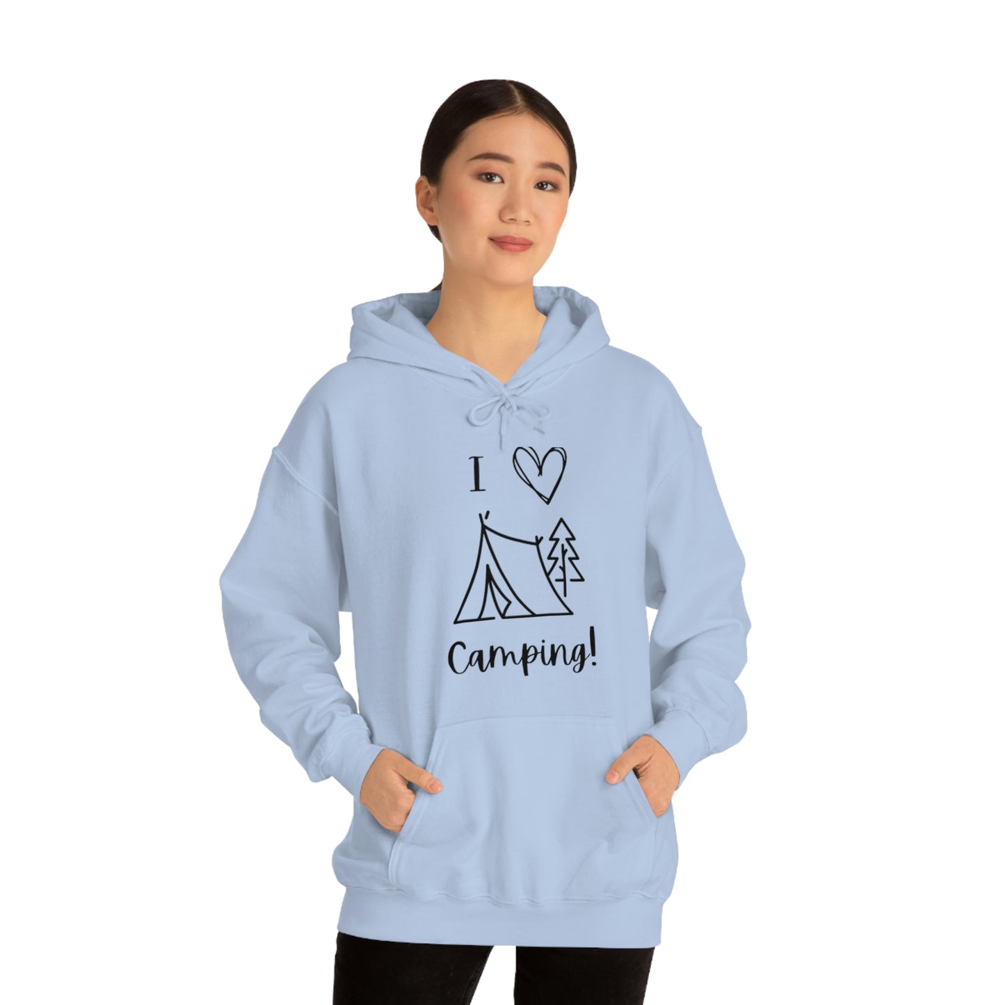 Camper, Sweet Camper Unisex Heavy Blend™ Hooded Sweatshirt, Black Lettering