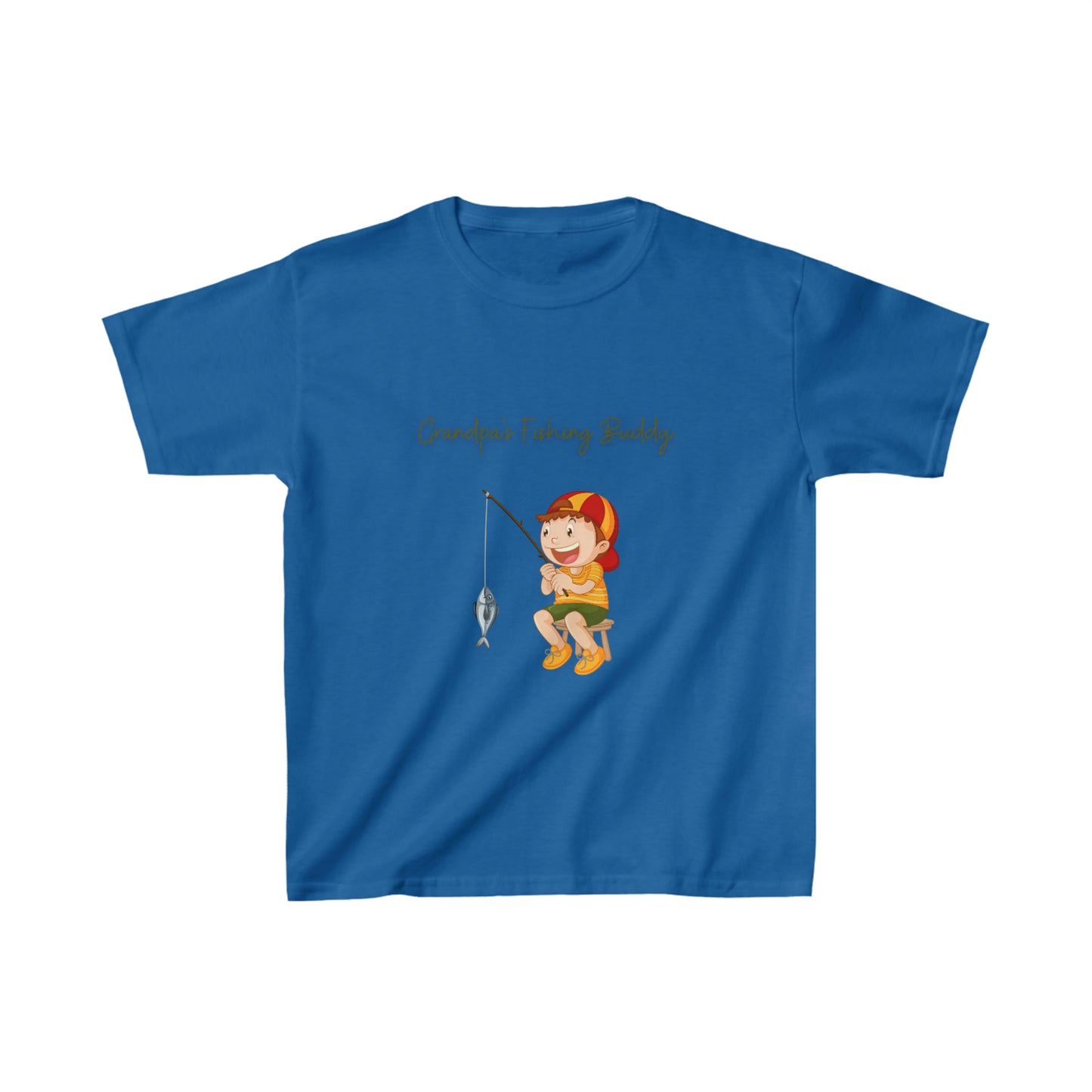 (Boy's) Grandpa's Fishing Buddy Kids Heavy Cotton™ Tee