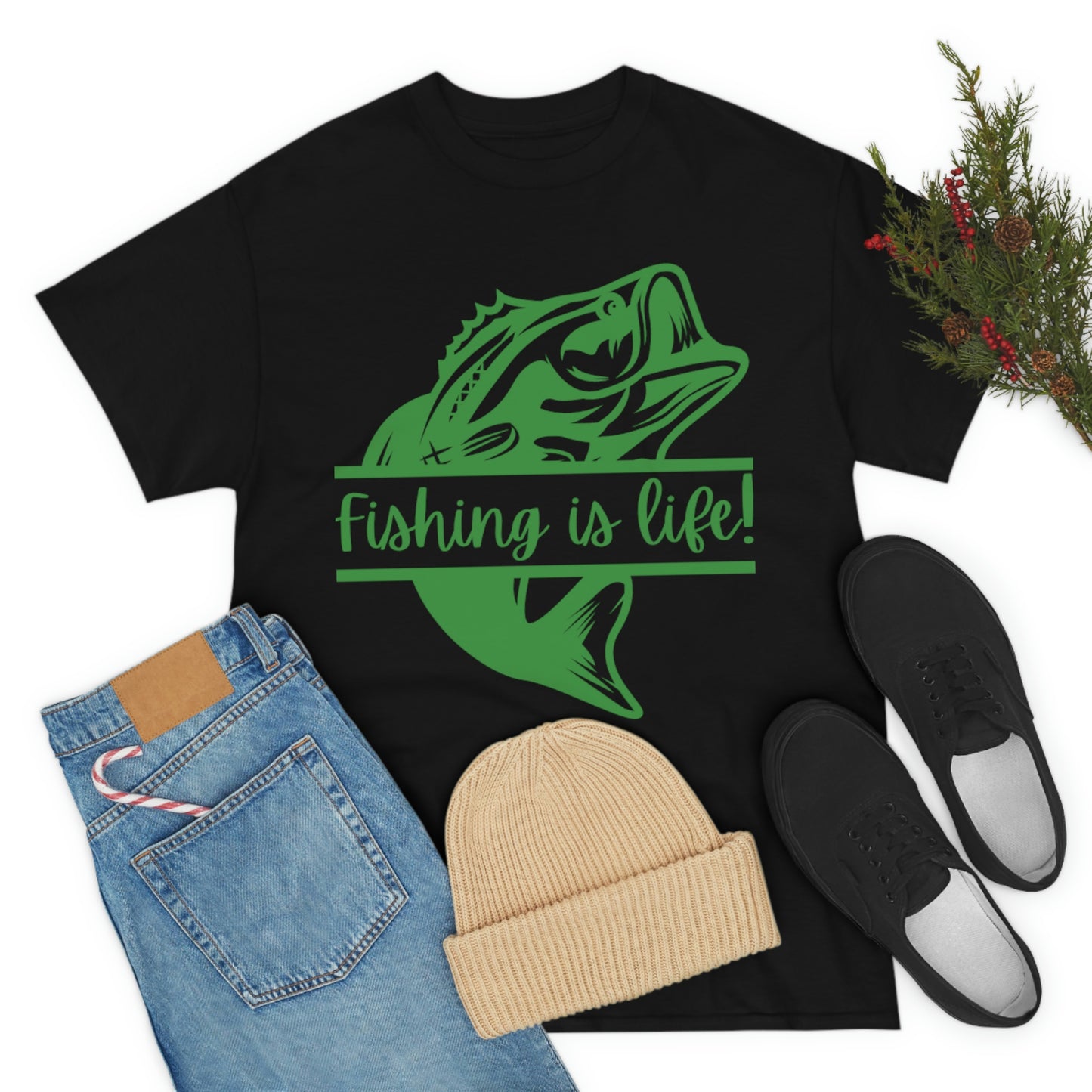 Fishing is Life! Unisex Heavy Cotton Tee