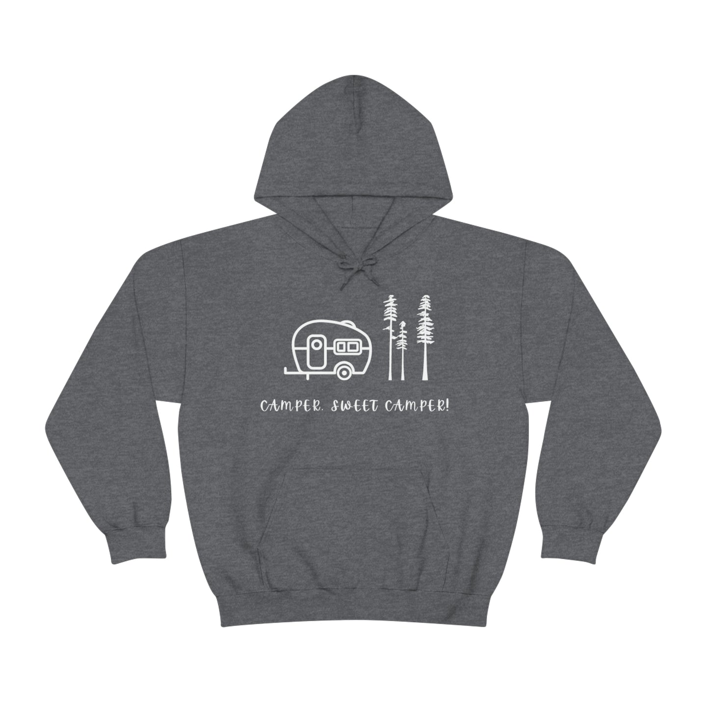 Camper, Sweet Camper Unisex Heavy Blend™ Hooded Sweatshirt, White Lettering