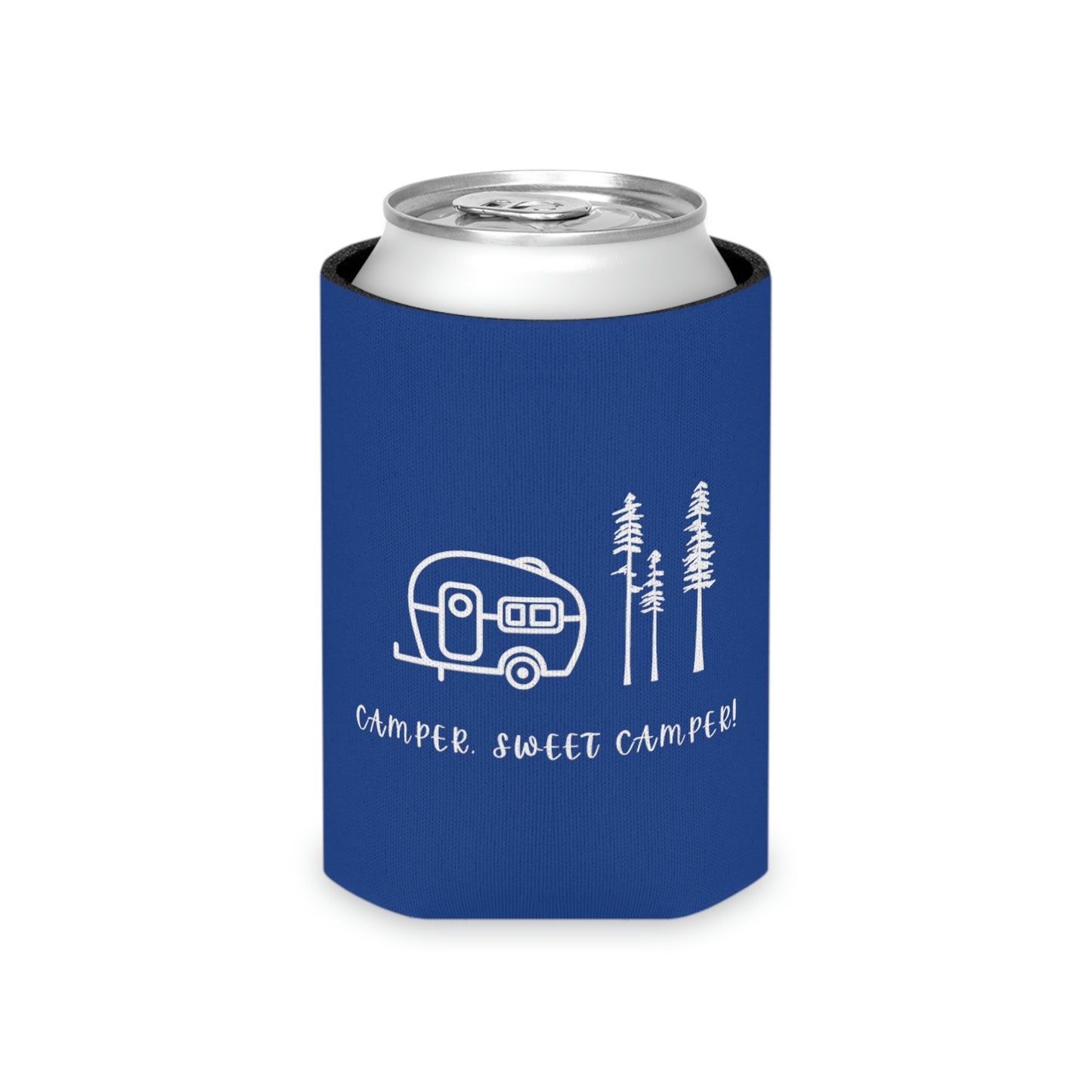 Camper, Sweet Camper Can Cooler, Blue