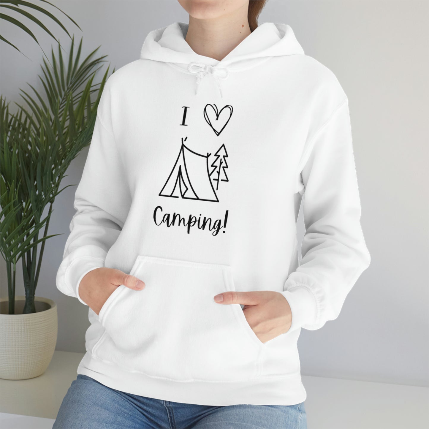 Camper, Sweet Camper Unisex Heavy Blend™ Hooded Sweatshirt, Black Lettering