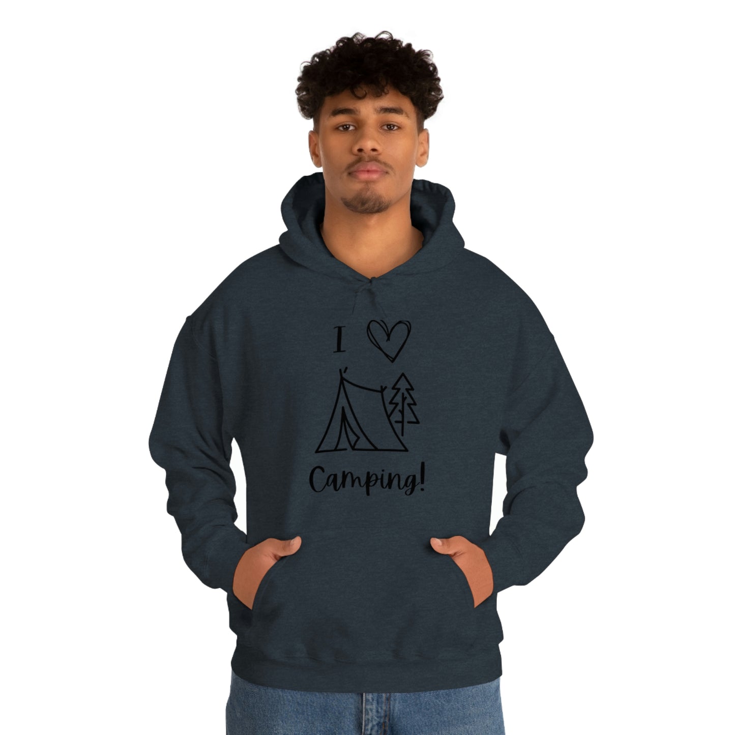 Camper, Sweet Camper Unisex Heavy Blend™ Hooded Sweatshirt, Black Lettering