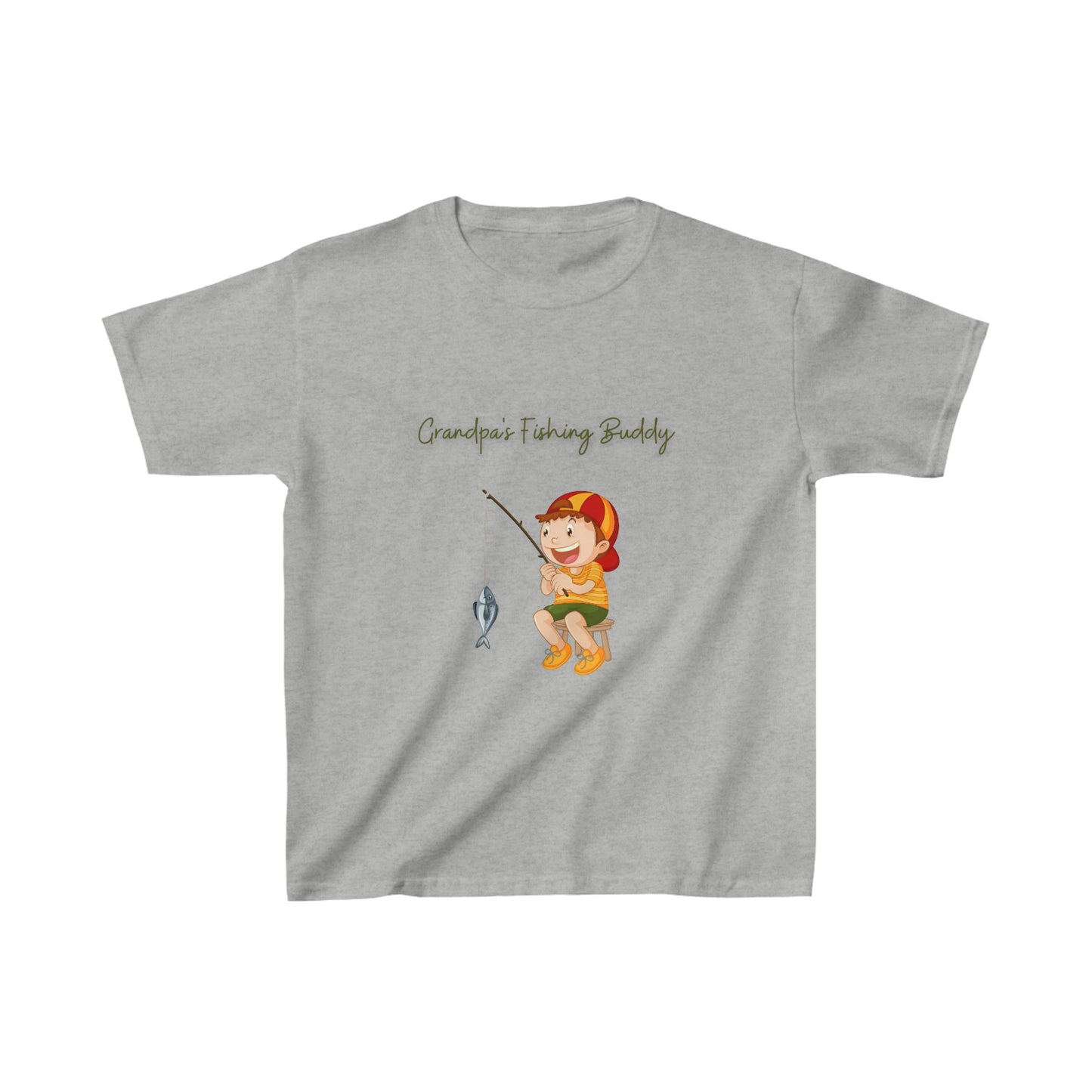 (Boy's) Grandpa's Fishing Buddy Kids Heavy Cotton™ Tee