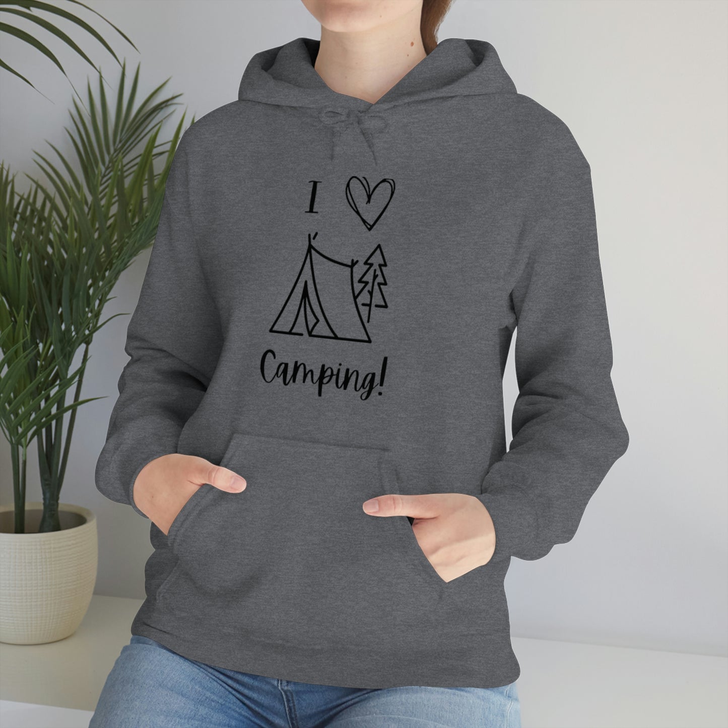 Camper, Sweet Camper Unisex Heavy Blend™ Hooded Sweatshirt, Black Lettering