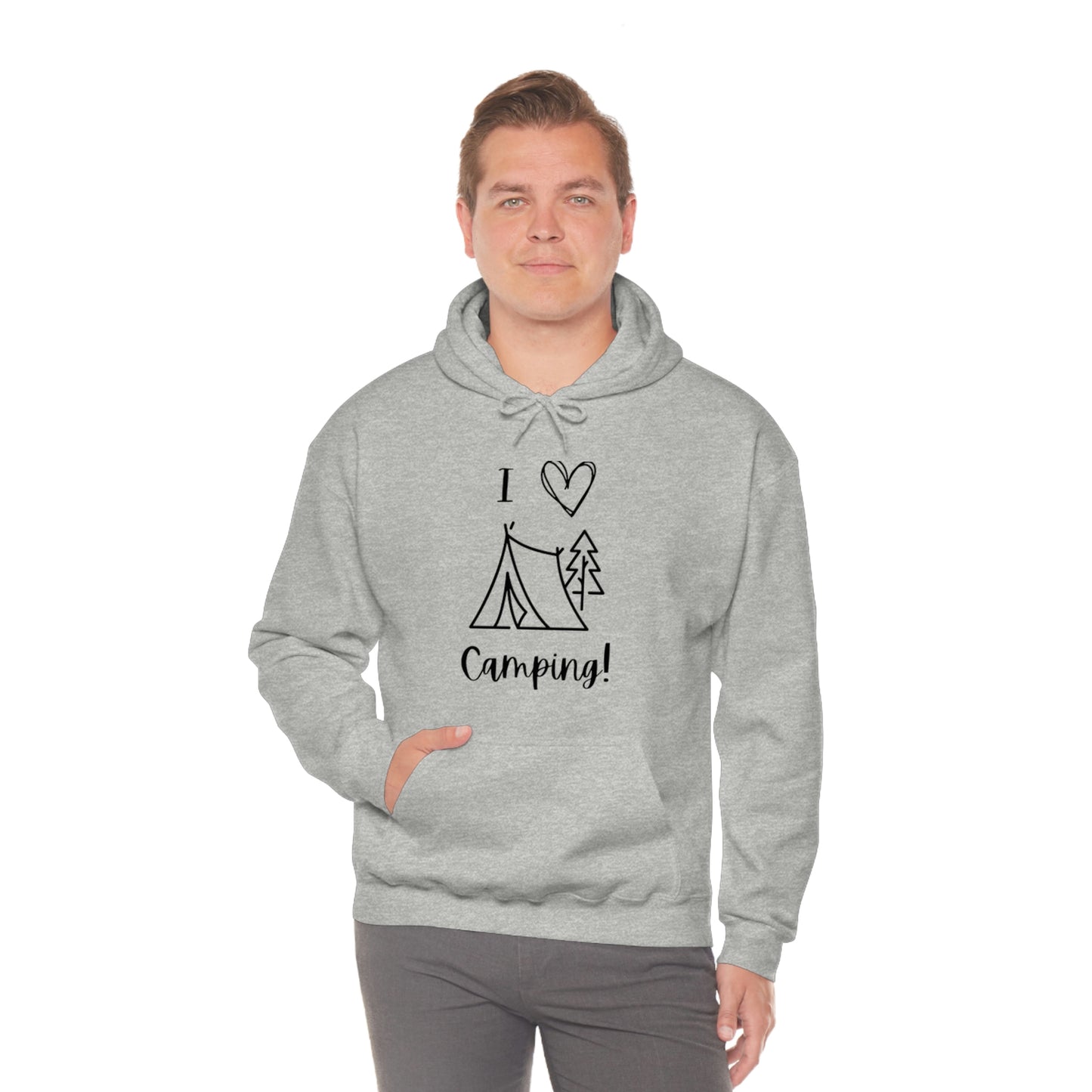 Camper, Sweet Camper Unisex Heavy Blend™ Hooded Sweatshirt, Black Lettering