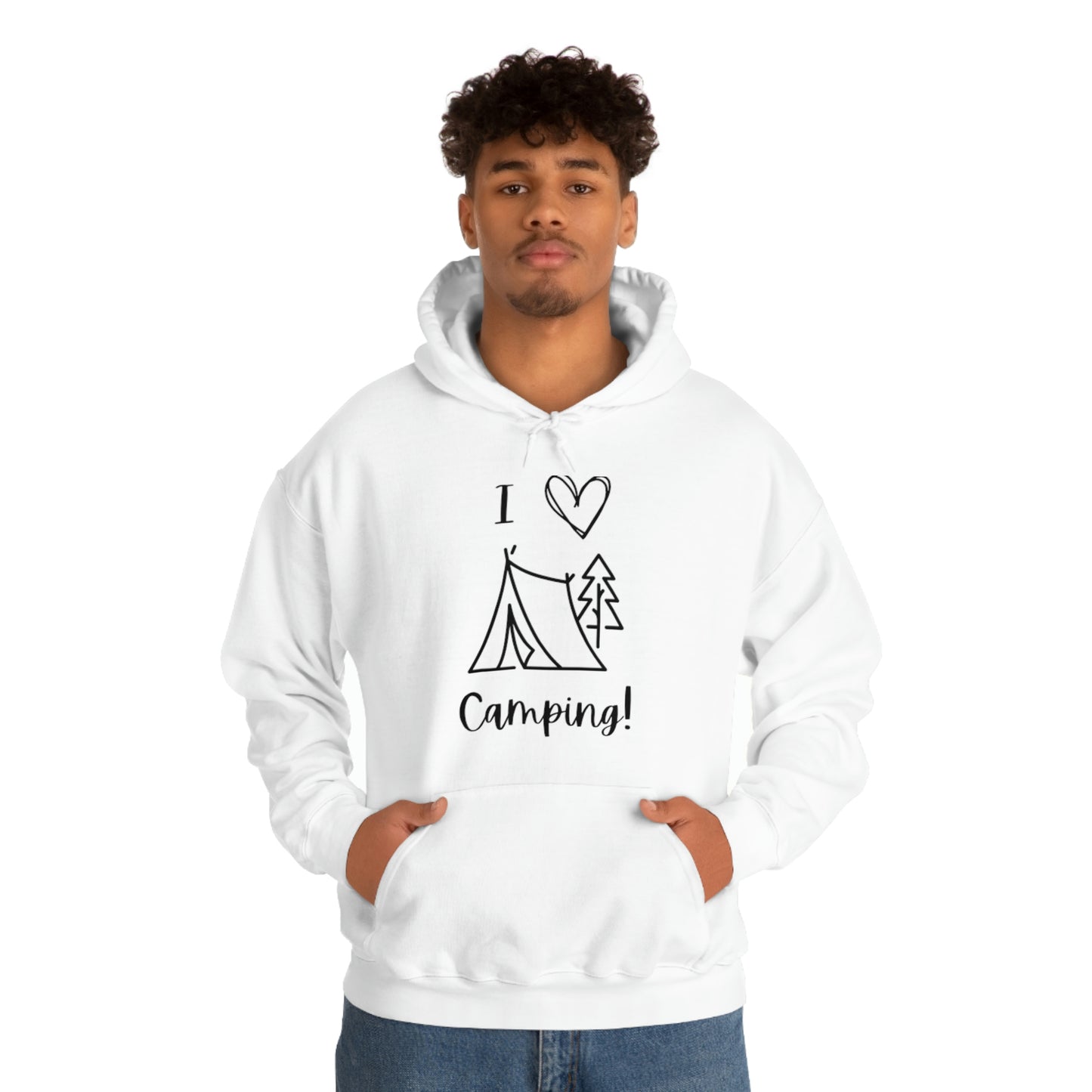 Camper, Sweet Camper Unisex Heavy Blend™ Hooded Sweatshirt, Black Lettering