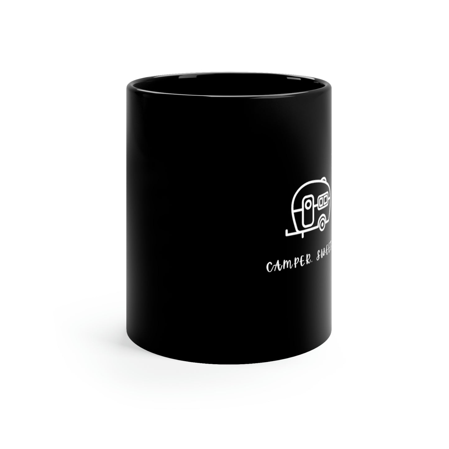 11oz Camper, Sweet Camper Black Mug