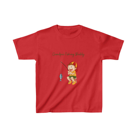 (Boy's) Grandpa's Fishing Buddy Kids Heavy Cotton™ Tee