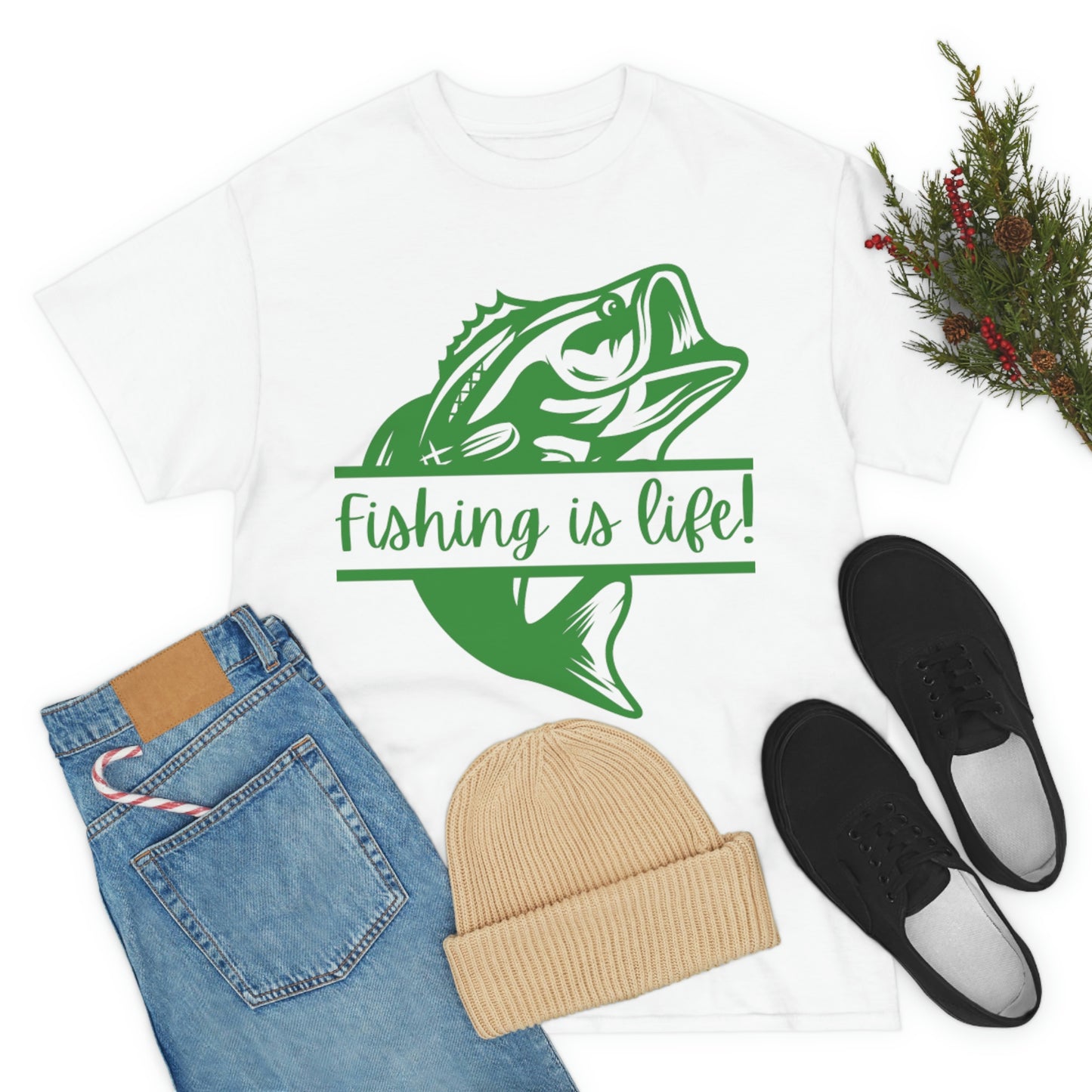 Fishing is Life! Unisex Heavy Cotton Tee