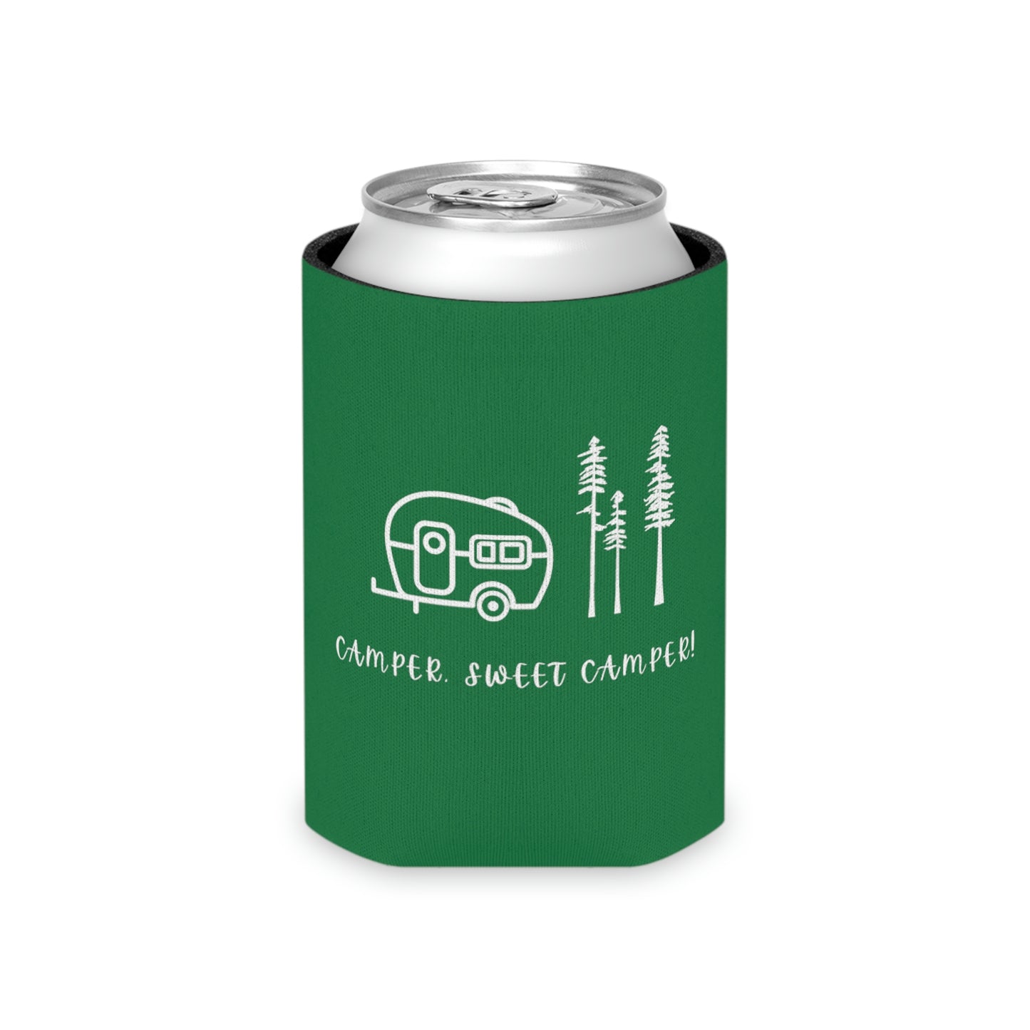 Camper, Sweet Camper Can Cooler, Green