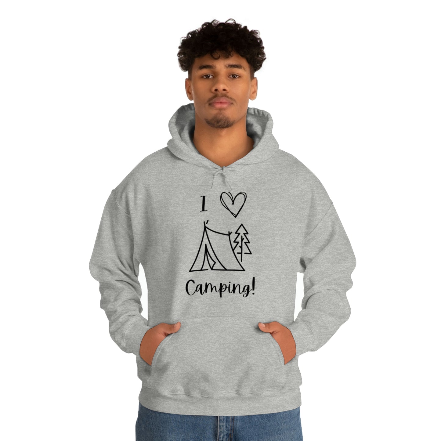 Camper, Sweet Camper Unisex Heavy Blend™ Hooded Sweatshirt, Black Lettering