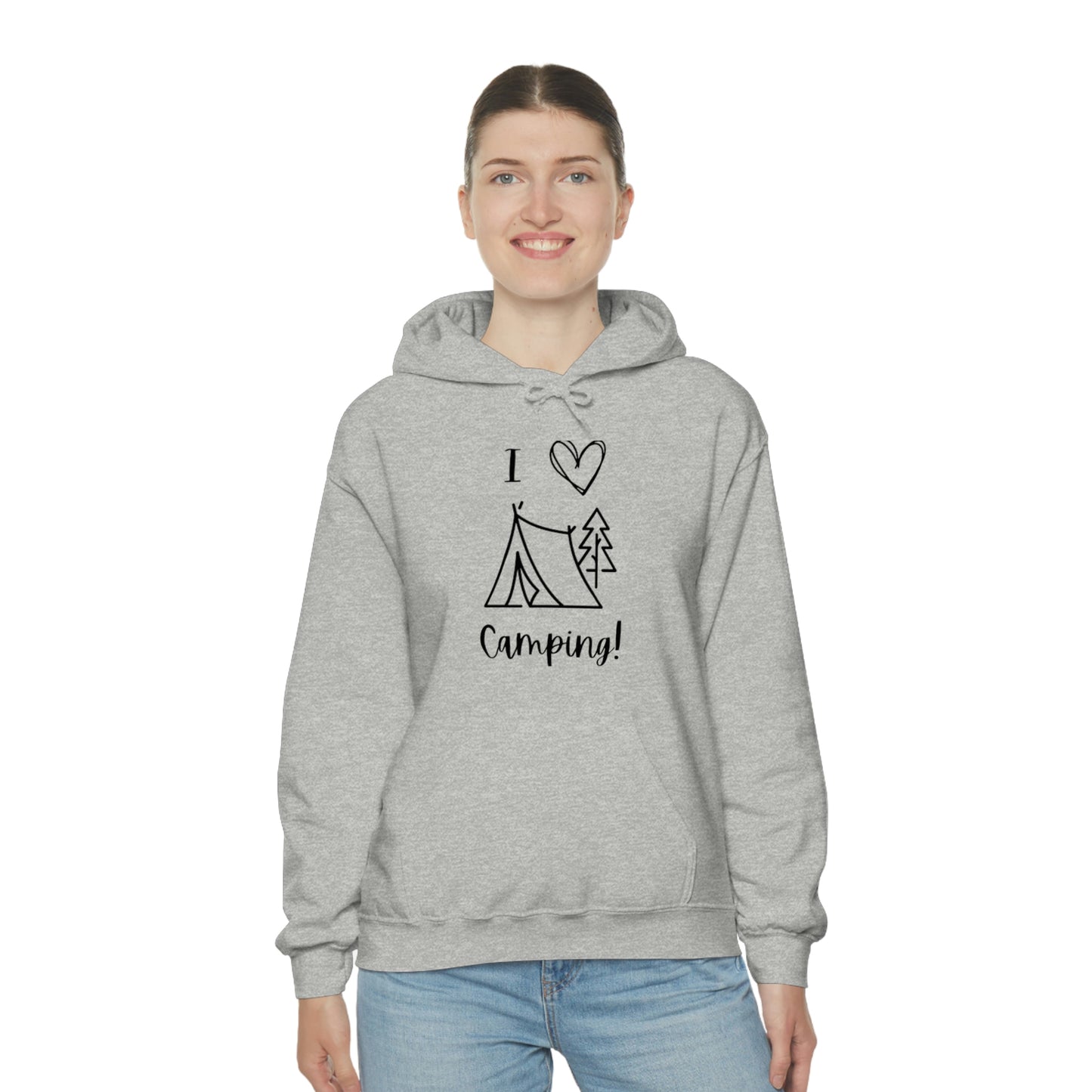 Camper, Sweet Camper Unisex Heavy Blend™ Hooded Sweatshirt, Black Lettering