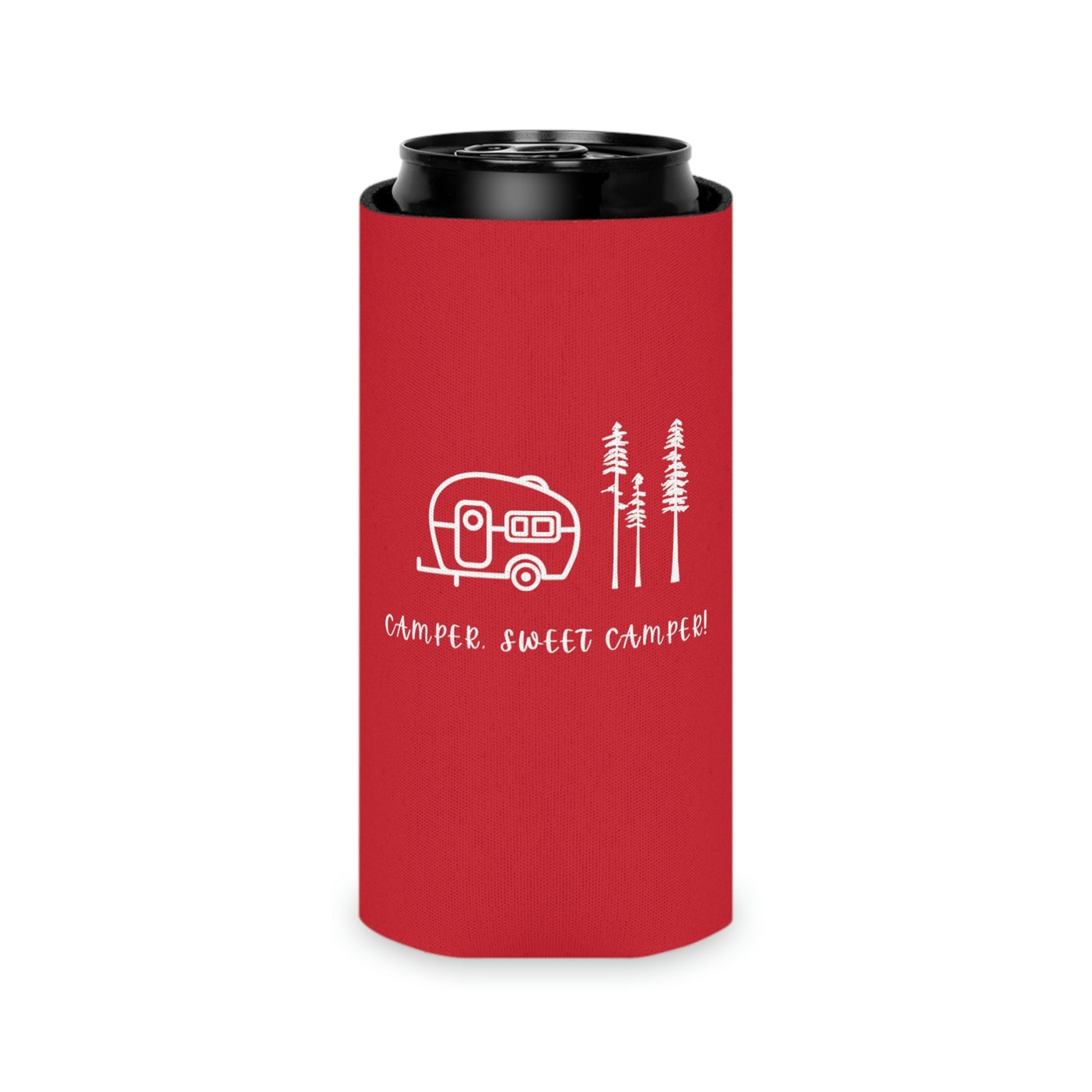 Camper, Sweet Camper Can Cooler, Red