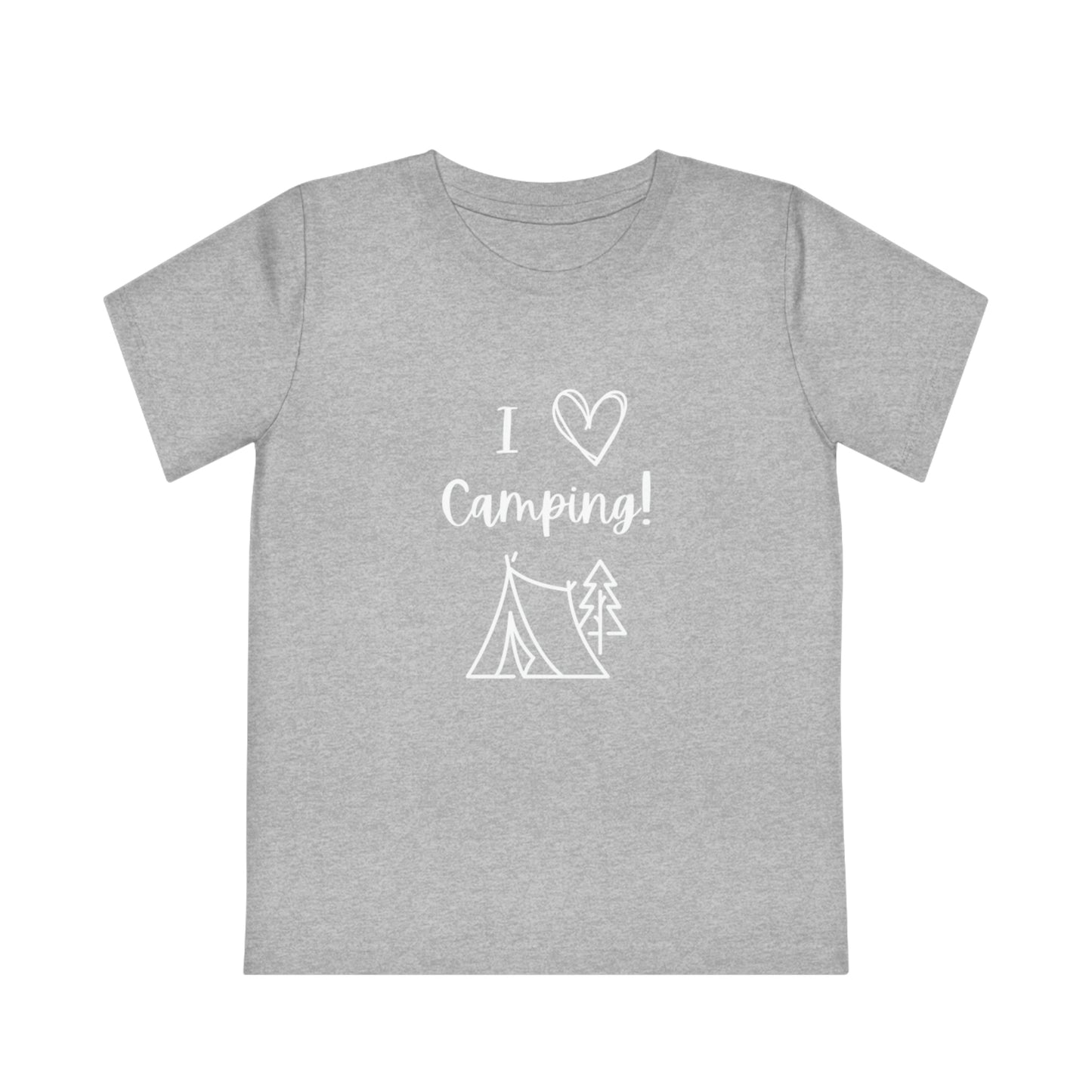 I "Heart" Camping Kids' Creator T-Shirt White Lettering