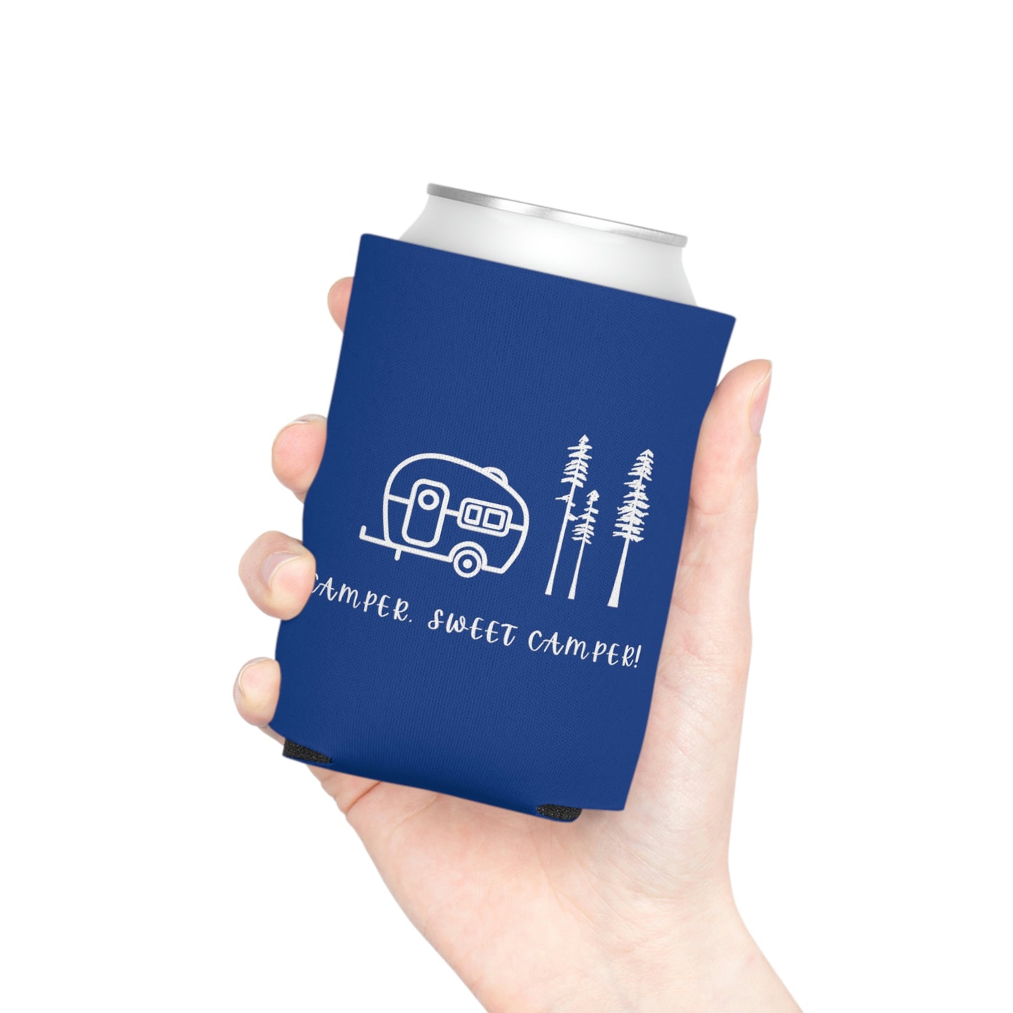 Camper, Sweet Camper Can Cooler, Blue