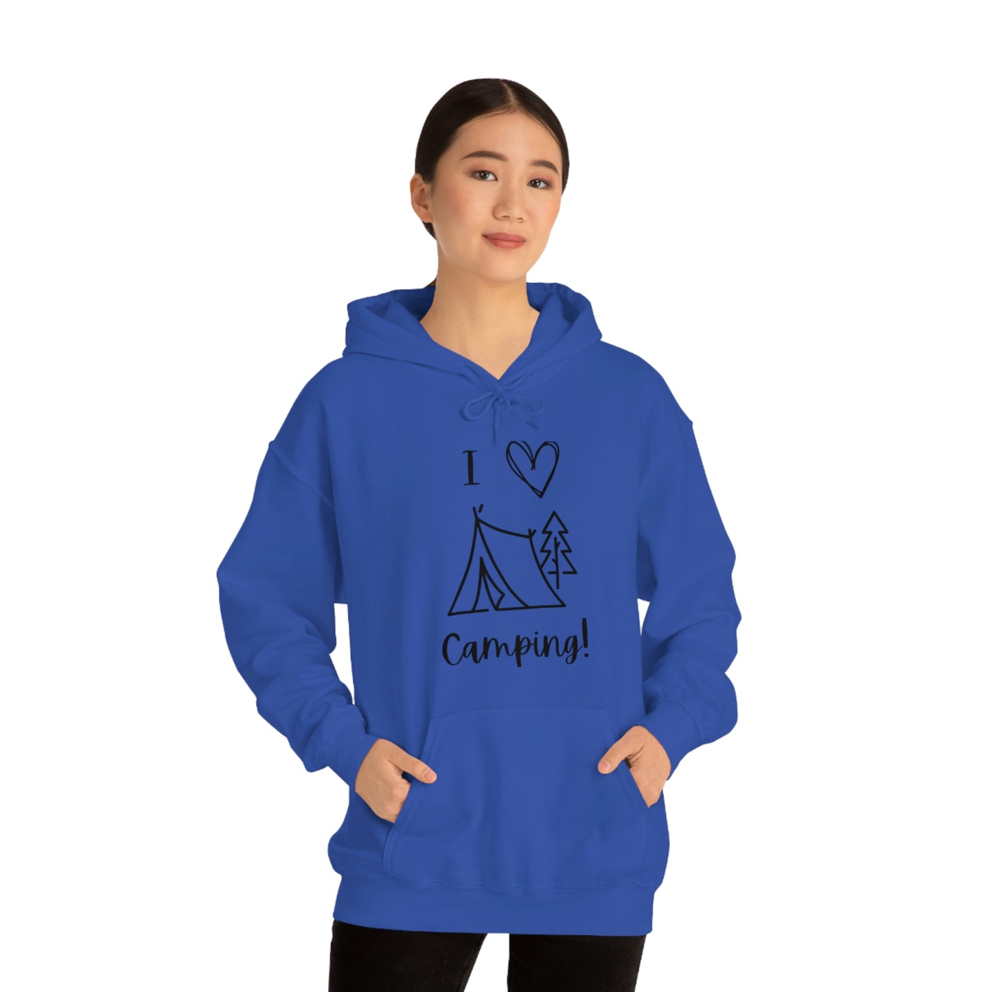 Camper, Sweet Camper Unisex Heavy Blend™ Hooded Sweatshirt, Black Lettering