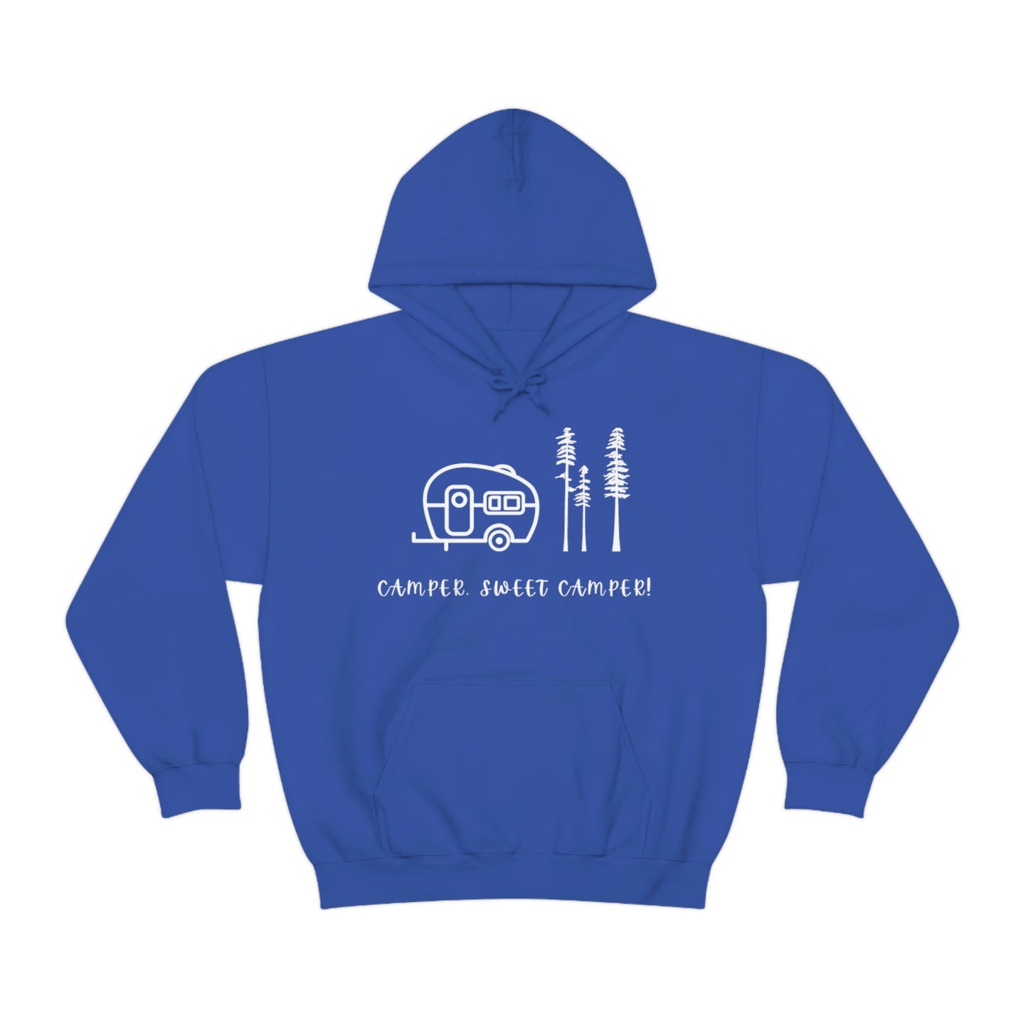 Camper, Sweet Camper Unisex Heavy Blend™ Hooded Sweatshirt, White Lettering