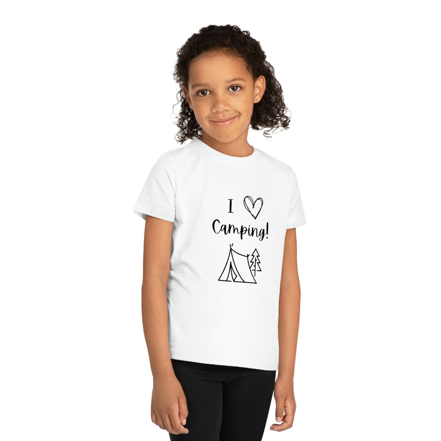 I "Heart" Camping Kids' Creator T-Shirt Black Lettering