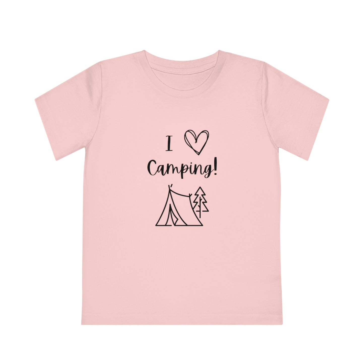 I "Heart" Camping Kids' Creator T-Shirt Black Lettering