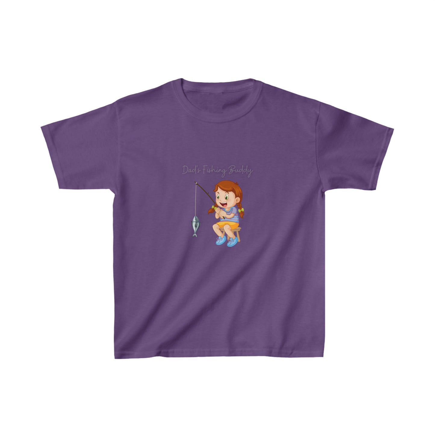 (Girl's) Dad's Fishing Buddy Kids Heavy Cotton™ Tee