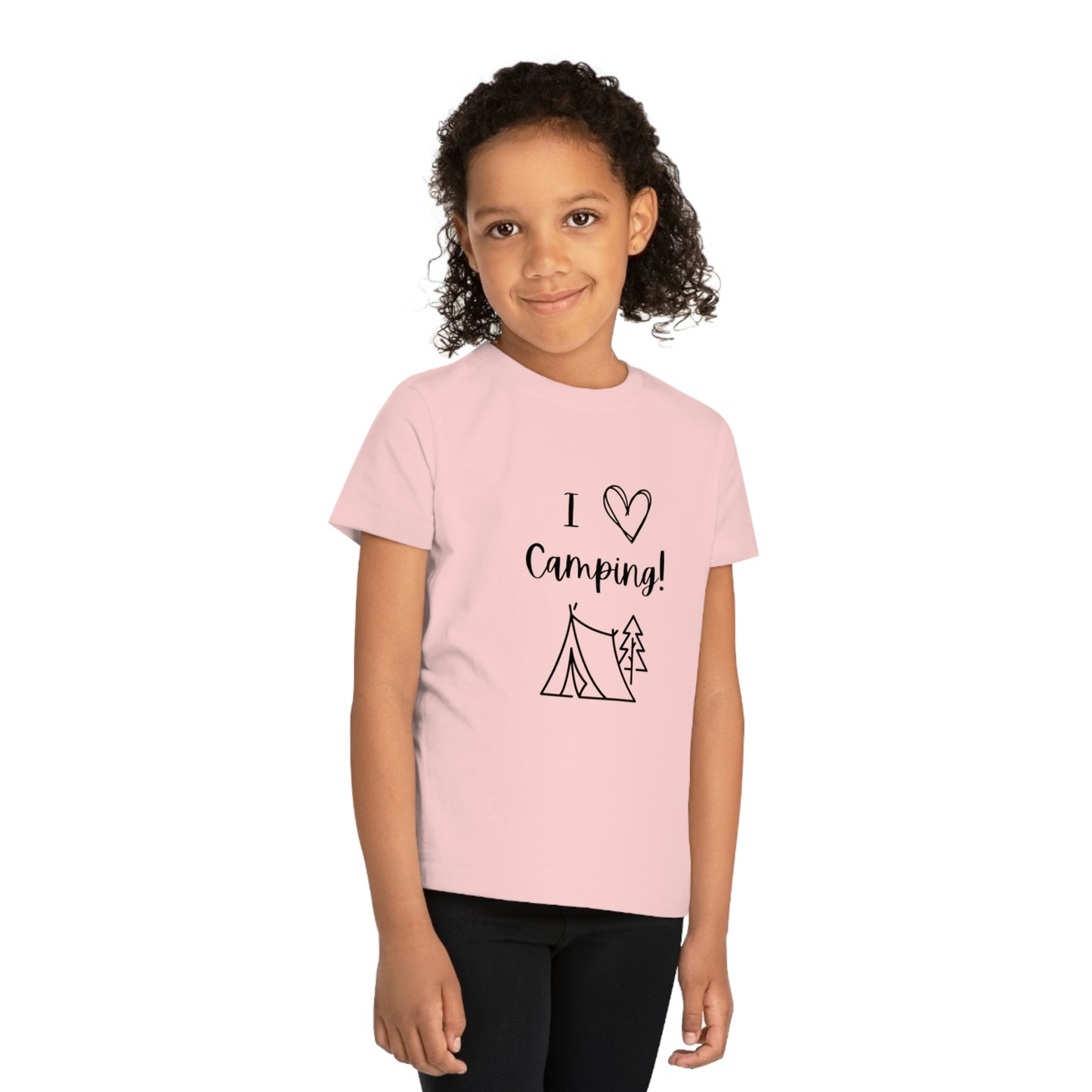 I "Heart" Camping Kids' Creator T-Shirt Black Lettering