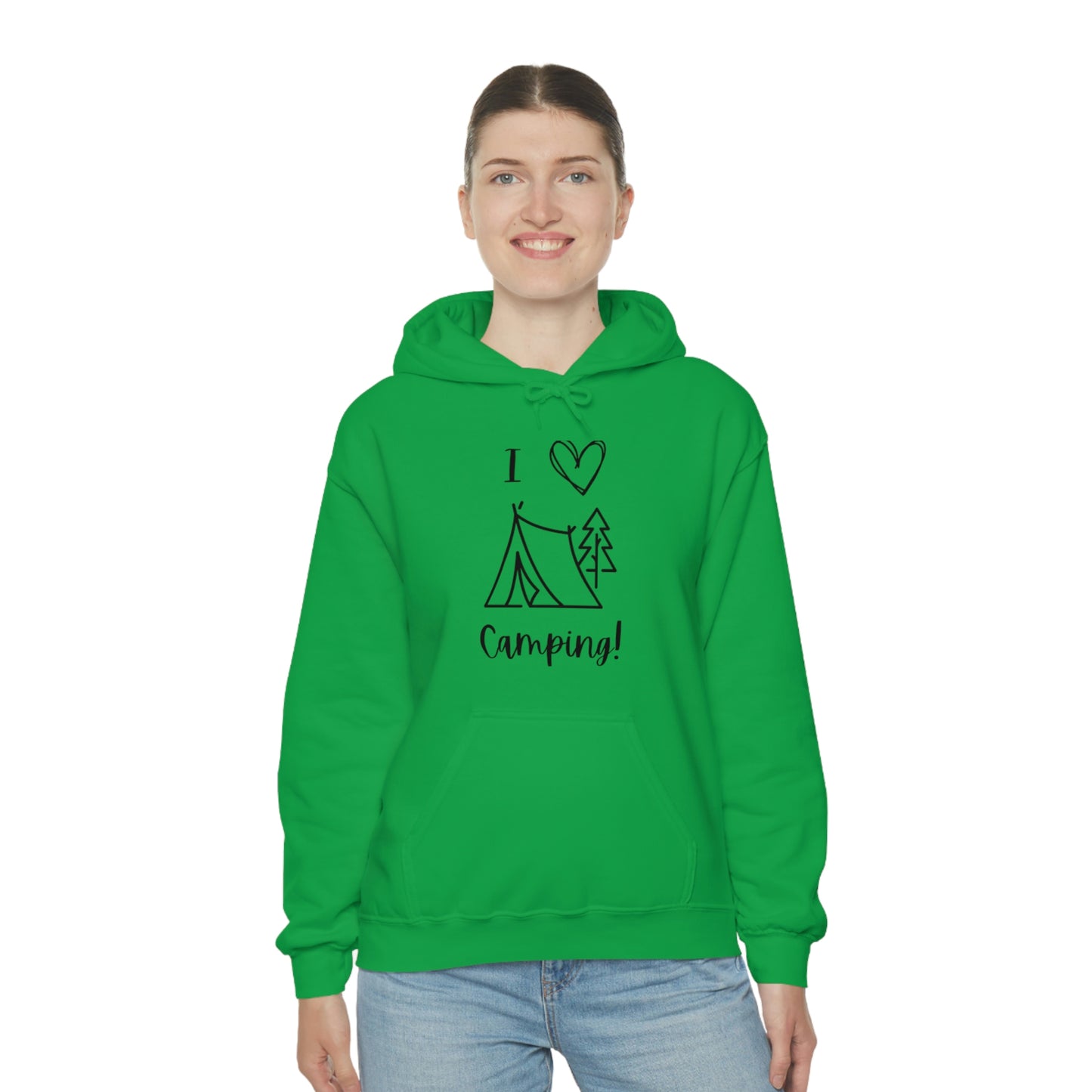 Camper, Sweet Camper Unisex Heavy Blend™ Hooded Sweatshirt, Black Lettering