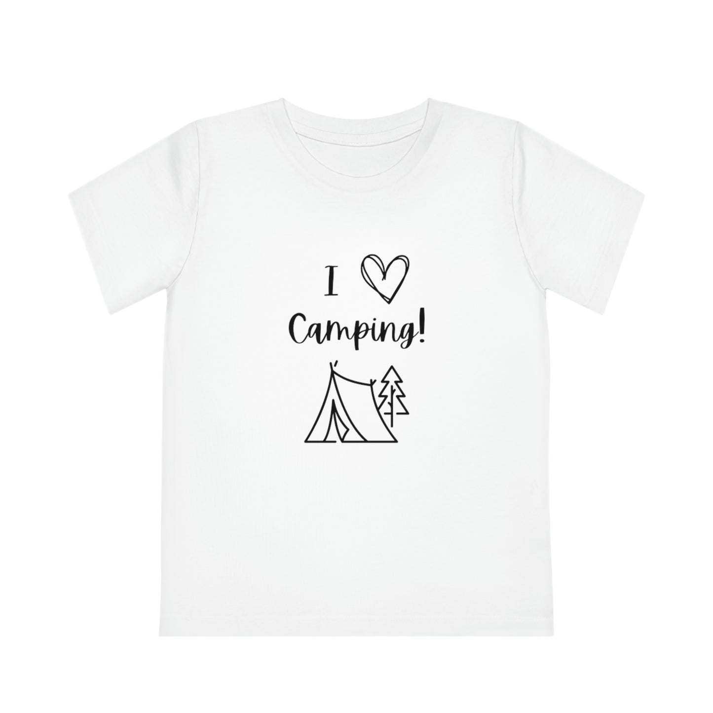 I "Heart" Camping Kids' Creator T-Shirt Black Lettering