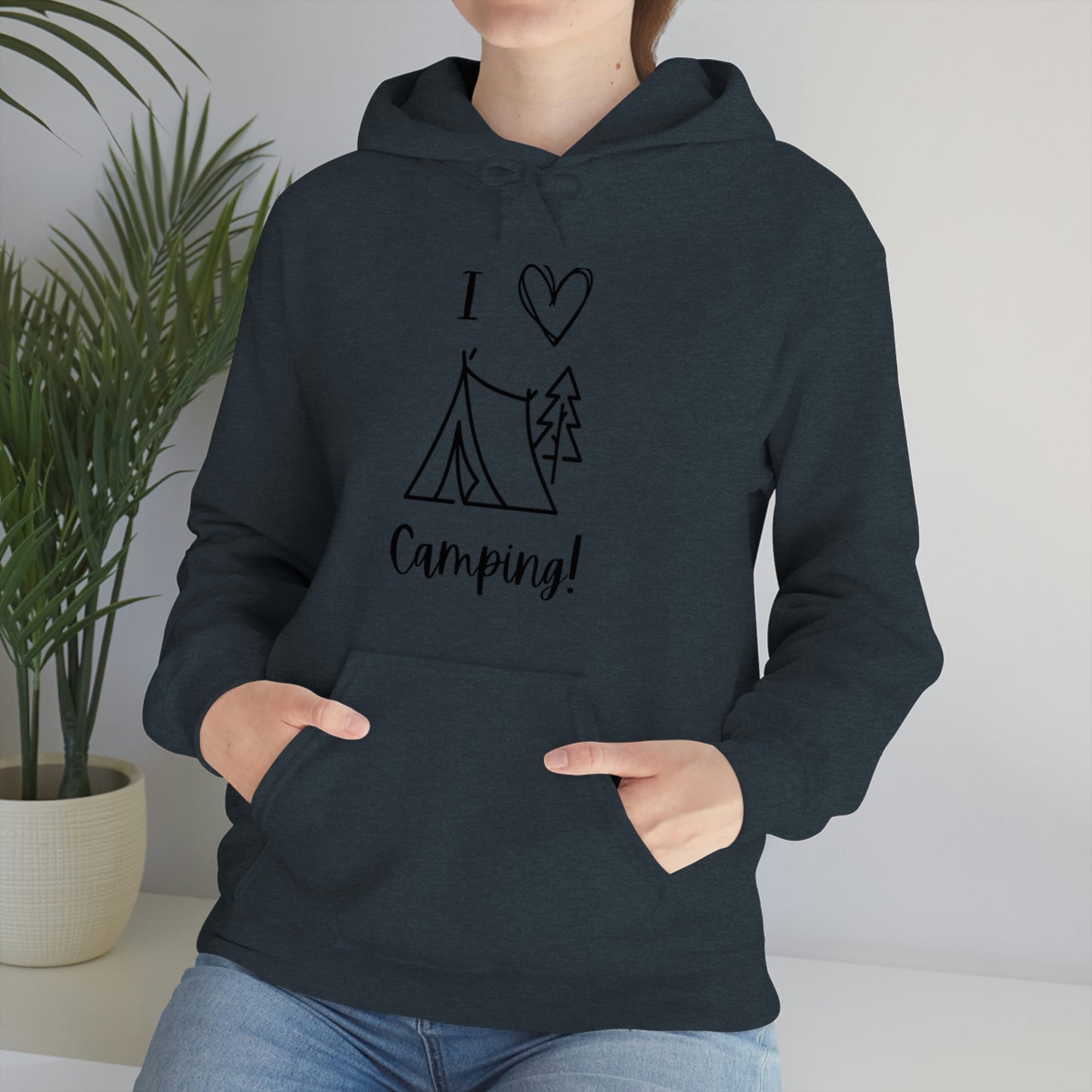 Camper, Sweet Camper Unisex Heavy Blend™ Hooded Sweatshirt, Black Lettering