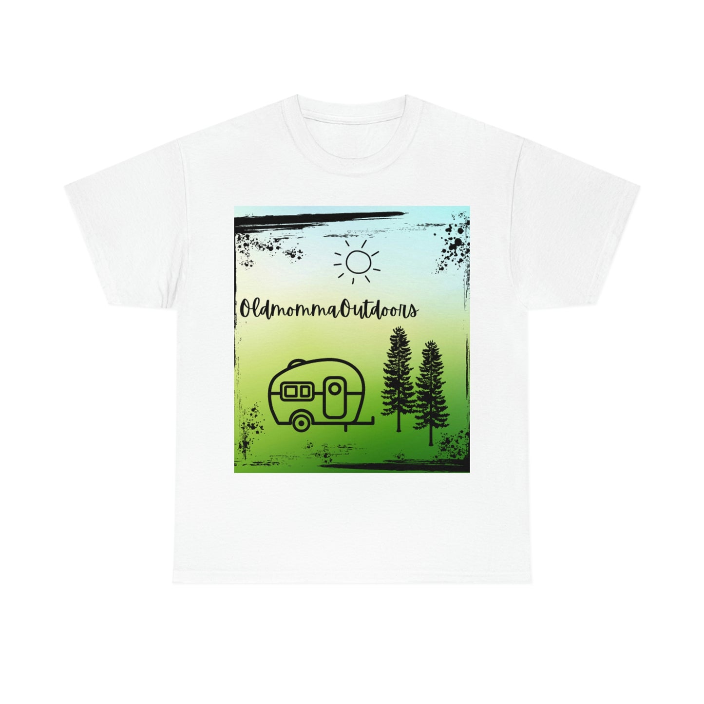 OldmommaOutdoors (Camping) Unisex Heavy Cotton Tee