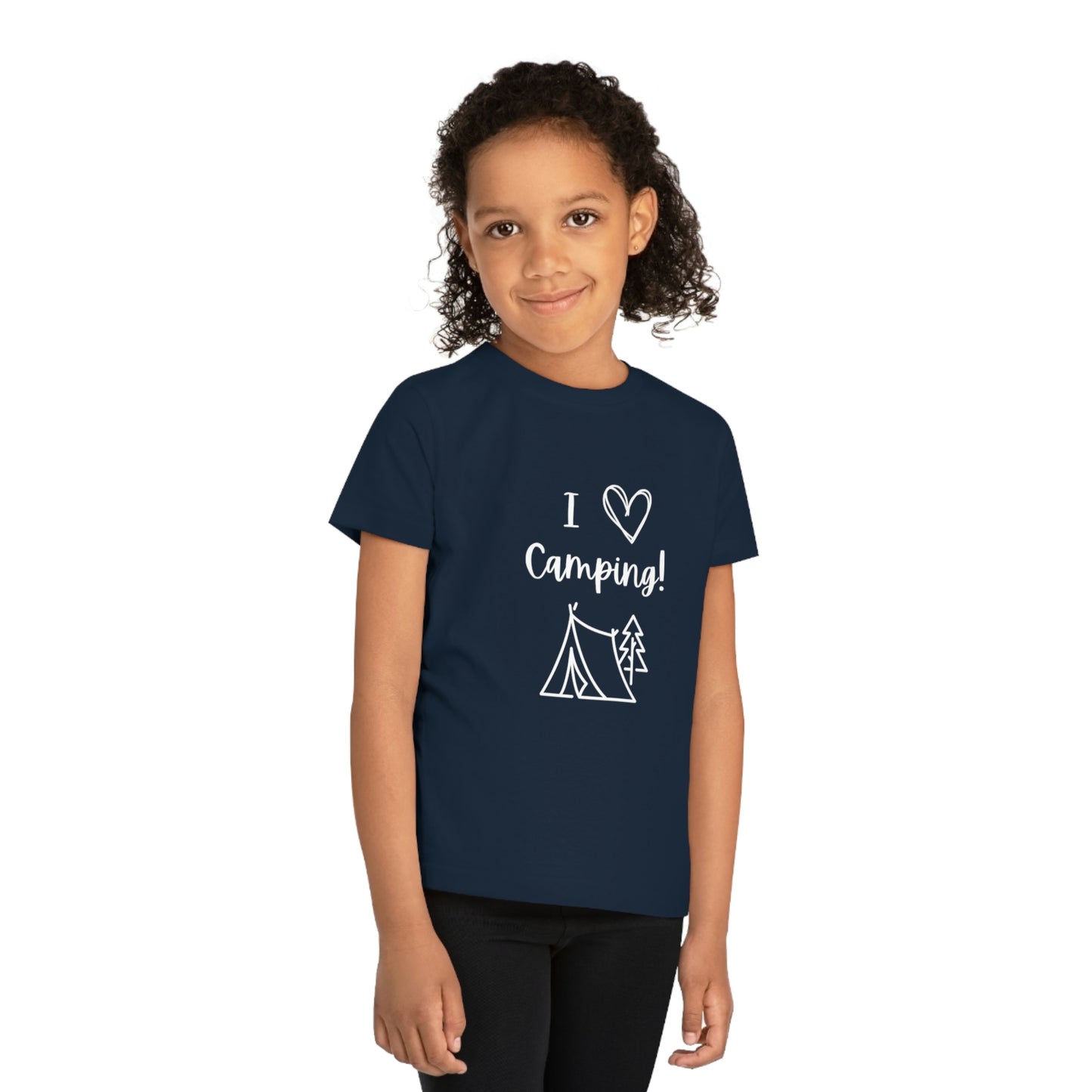 I "Heart" Camping Kids' Creator T-Shirt White Lettering