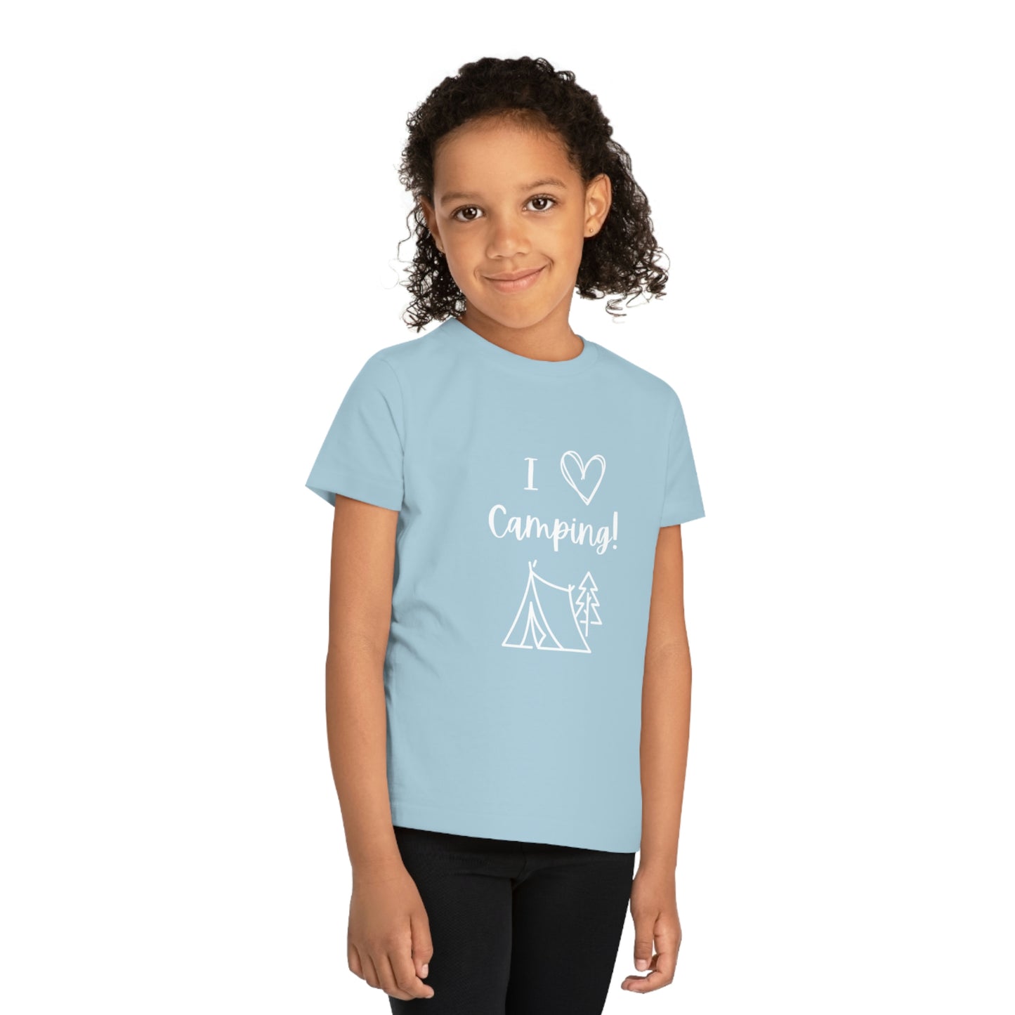 I "Heart" Camping Kids' Creator T-Shirt White Lettering