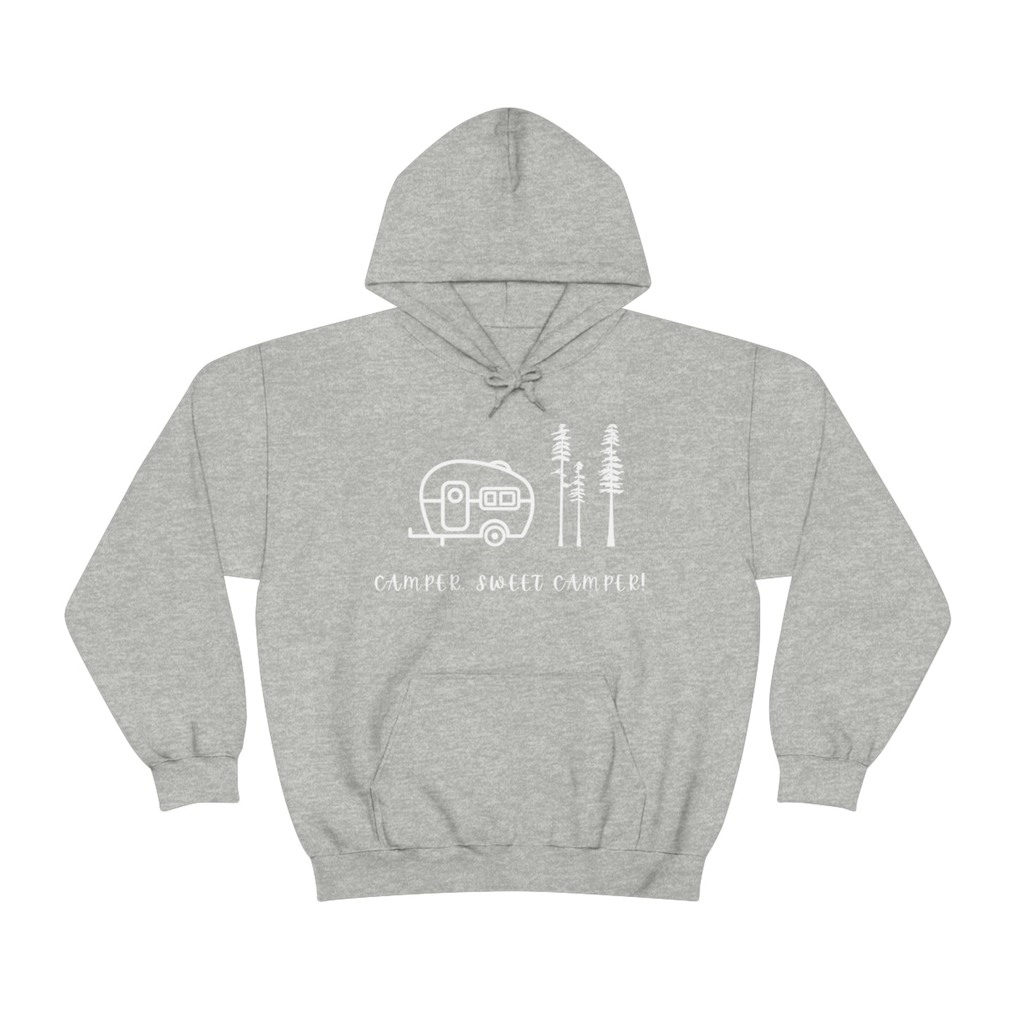 Camper, Sweet Camper Unisex Heavy Blend™ Hooded Sweatshirt, White Lettering