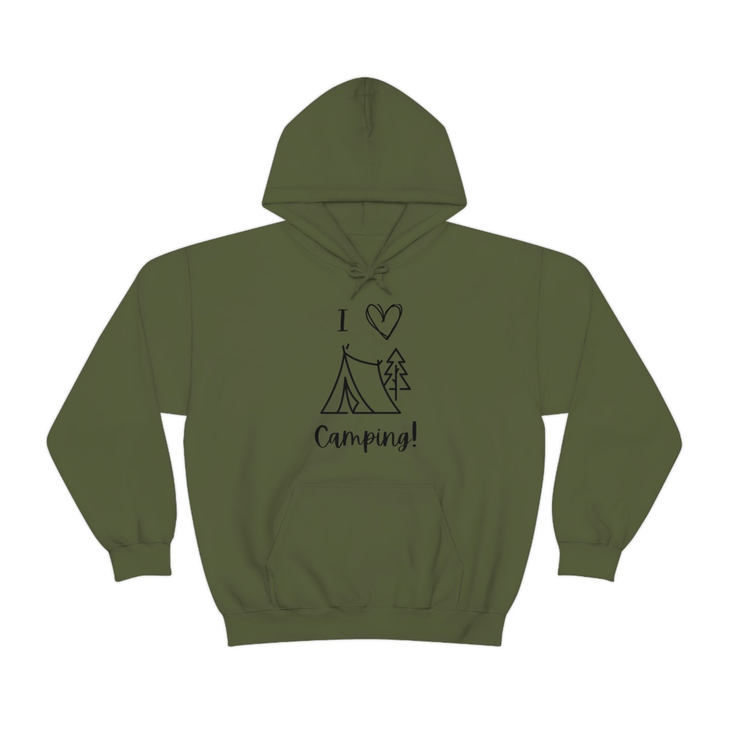 Camper, Sweet Camper Unisex Heavy Blend™ Hooded Sweatshirt, Black Lettering