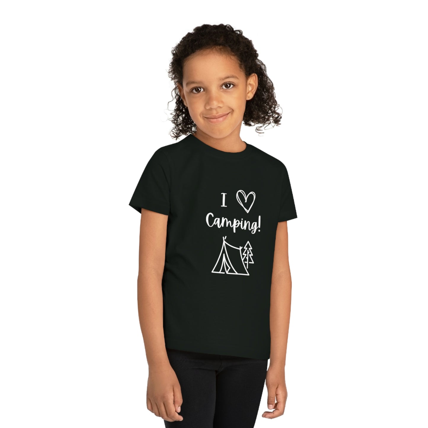 I "Heart" Camping Kids' Creator T-Shirt White Lettering