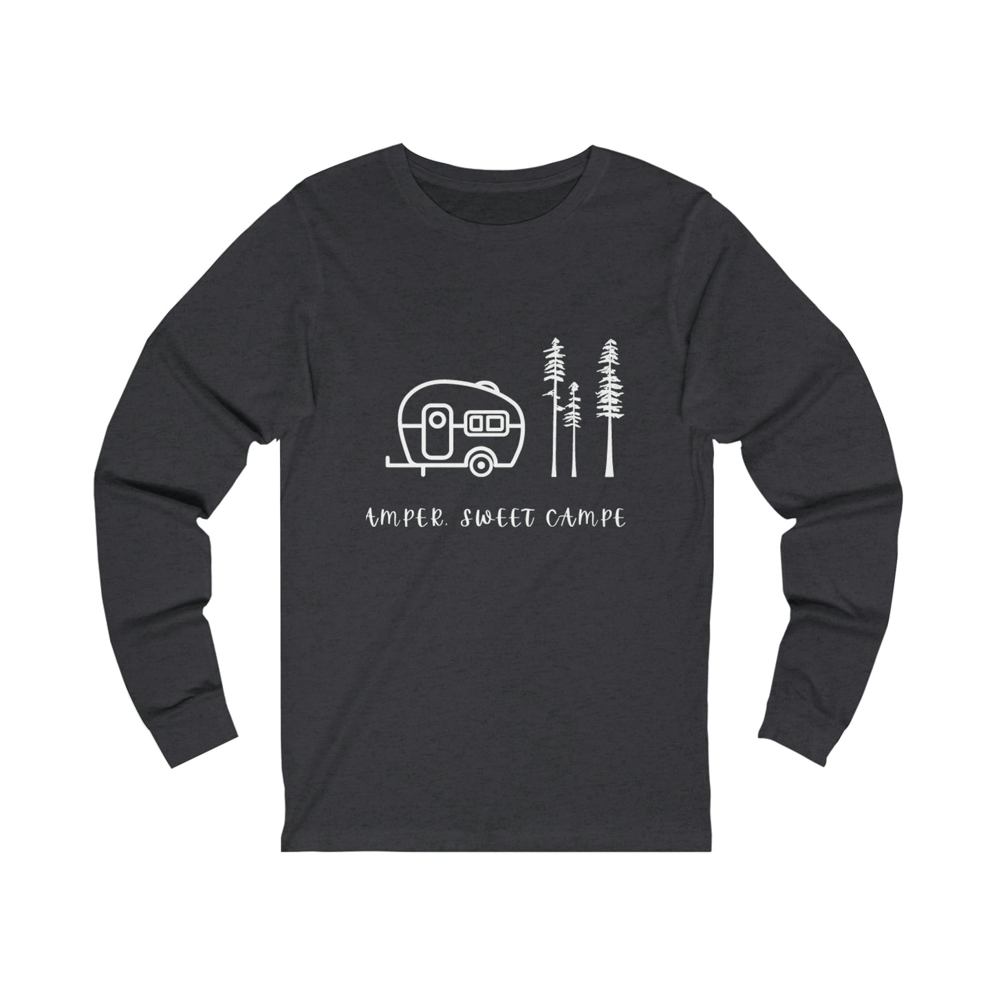 Camper, Sweet Camper Unisex Jersey Long Sleeve Tee, White Lettering