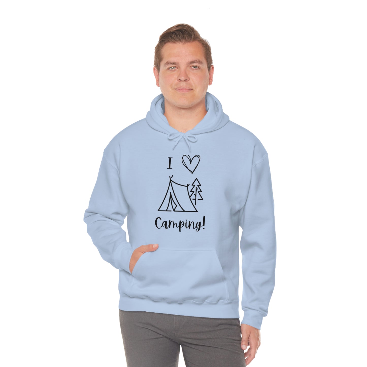 Camper, Sweet Camper Unisex Heavy Blend™ Hooded Sweatshirt, Black Lettering